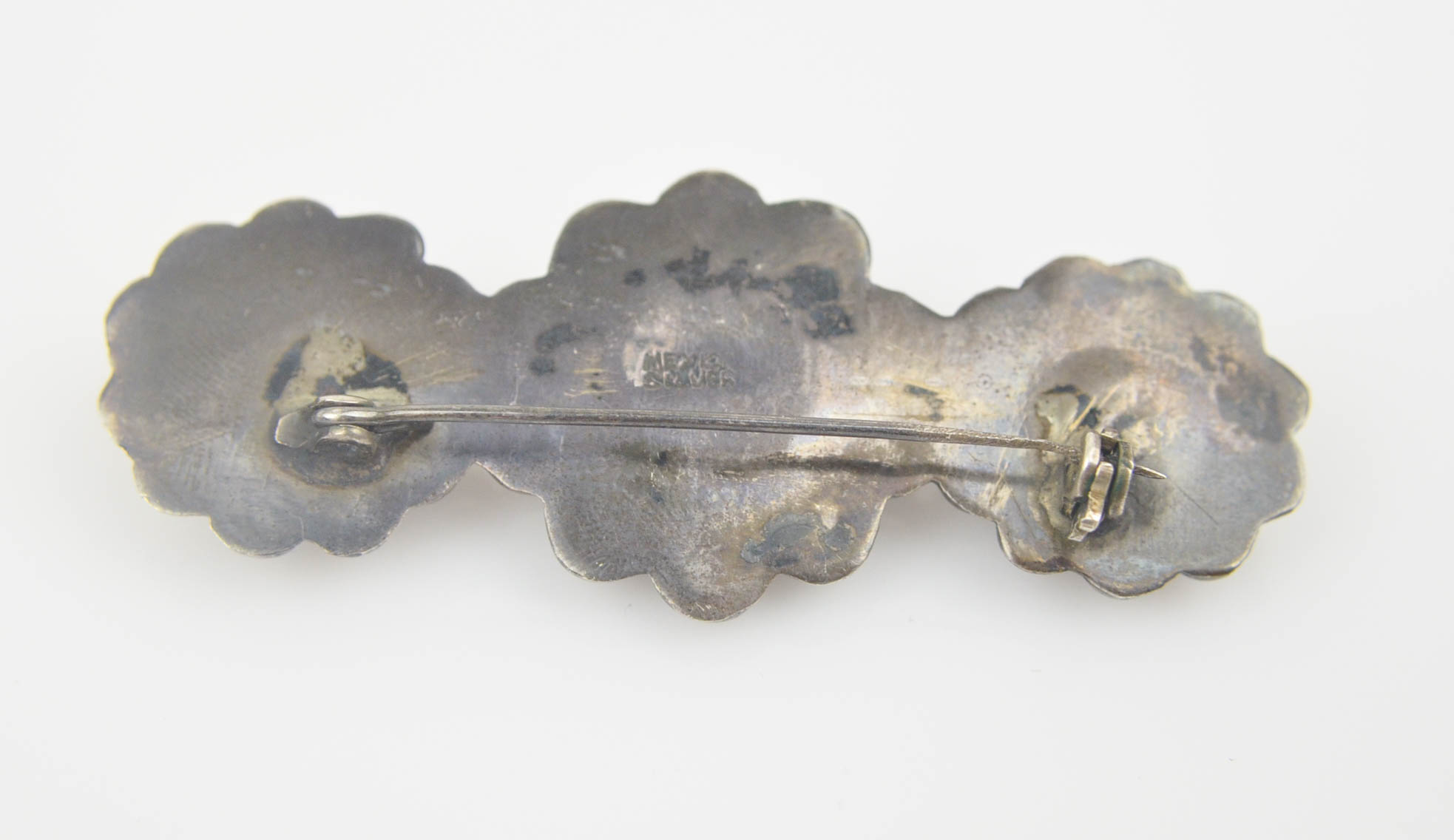 Vintage Pair of Sterling Silver Brooches