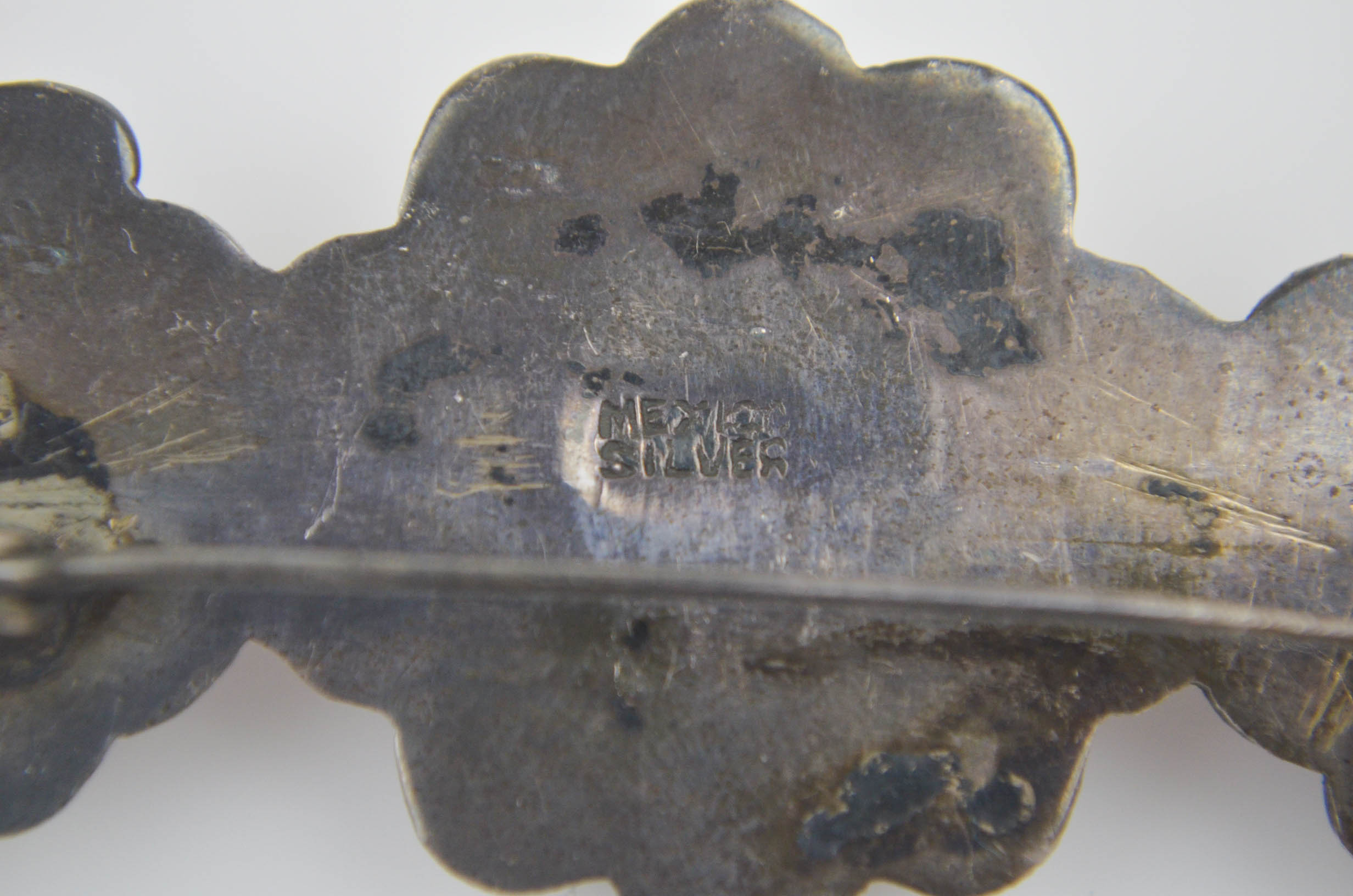 Vintage Pair of Sterling Silver Brooches