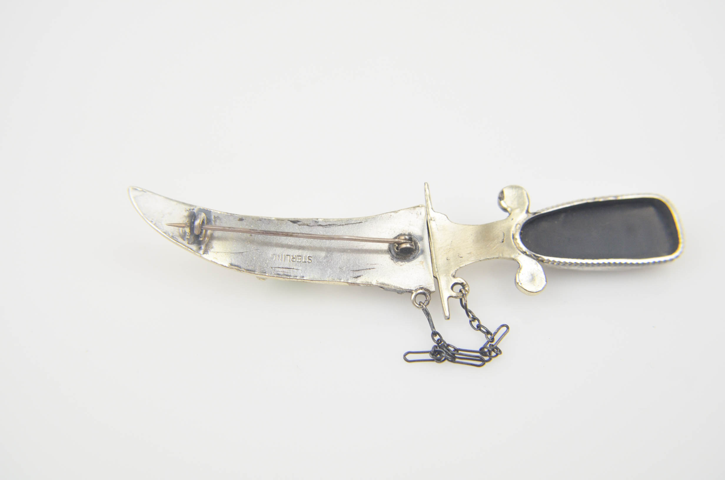 Vintage Pair of Sterling Silver Brooches