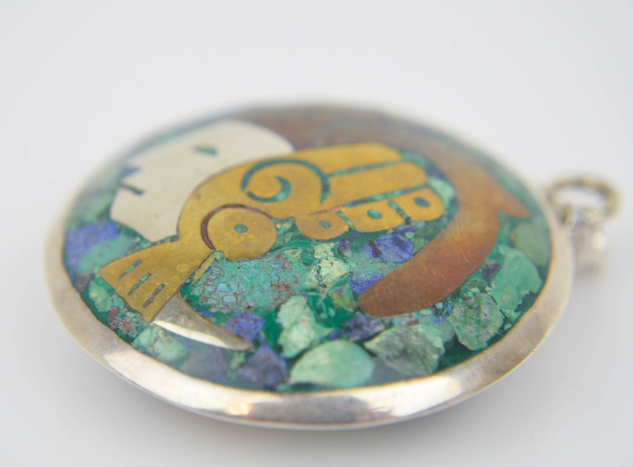 Sterling and Multi Colored Stone Pendants