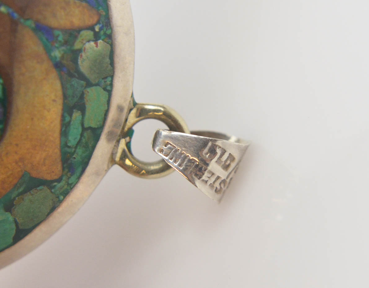 Sterling and Multi Colored Stone Pendants