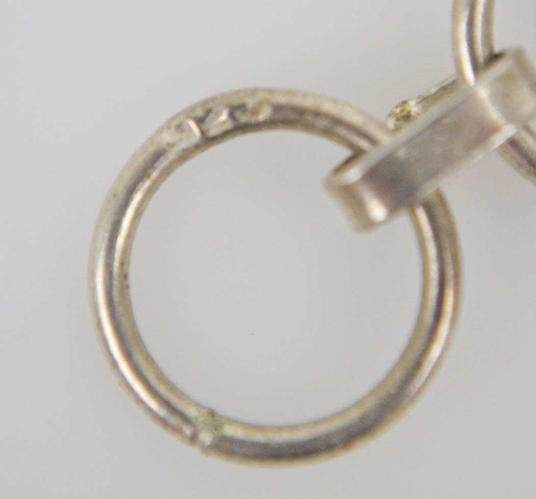 Sterling Silver Necklace with Multi Colored Stones