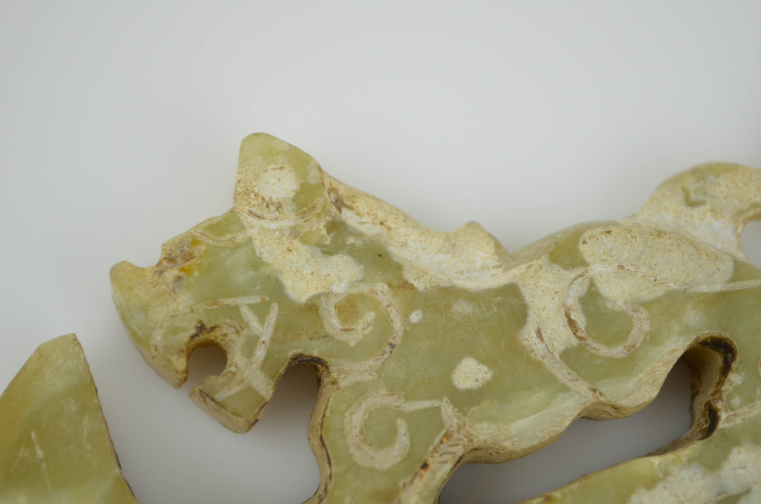 Carved Serpentine Stone Piece