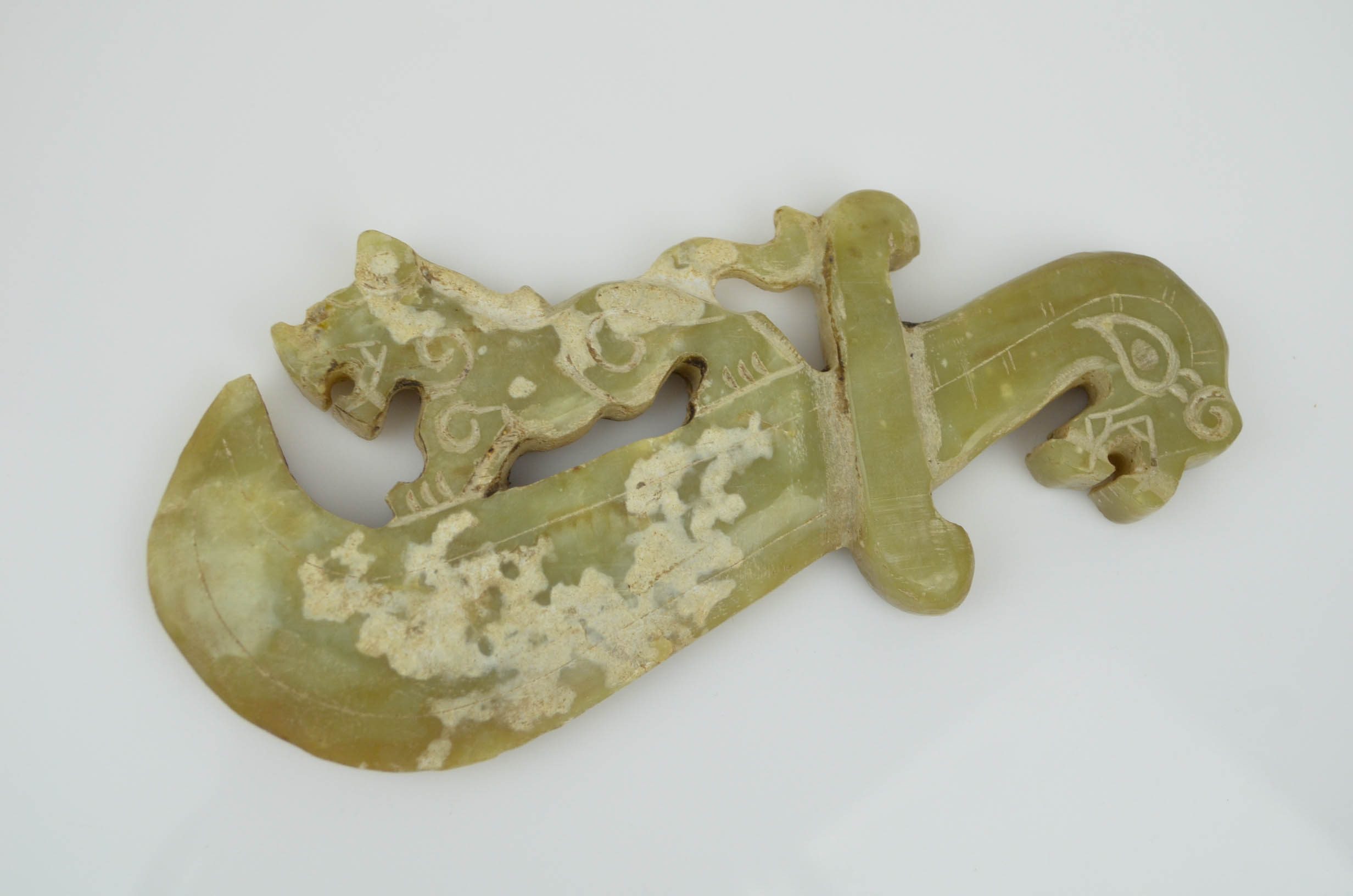 Carved Serpentine Stone Piece