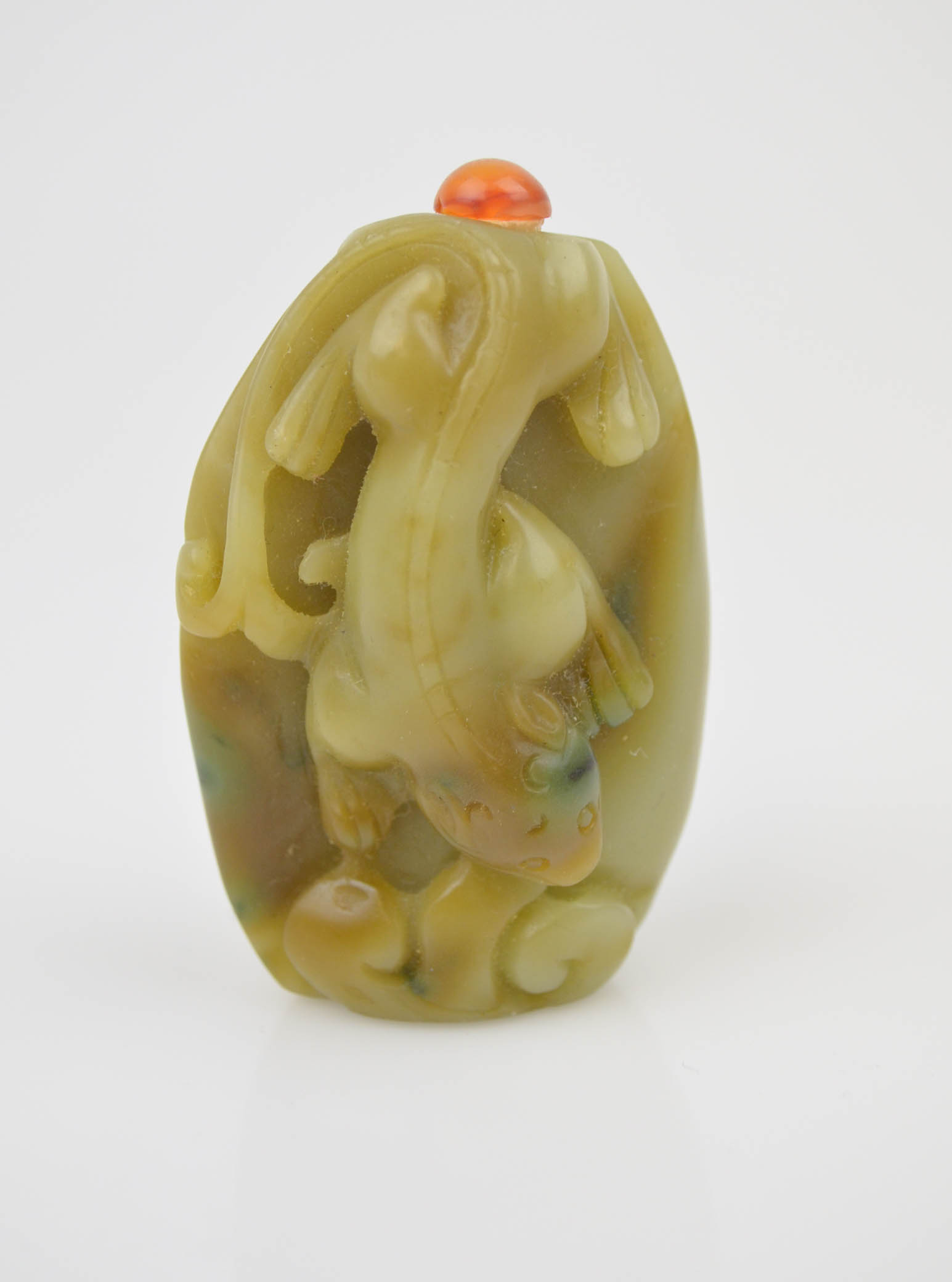 Three Polished Stone Chinese Snuff Bottles