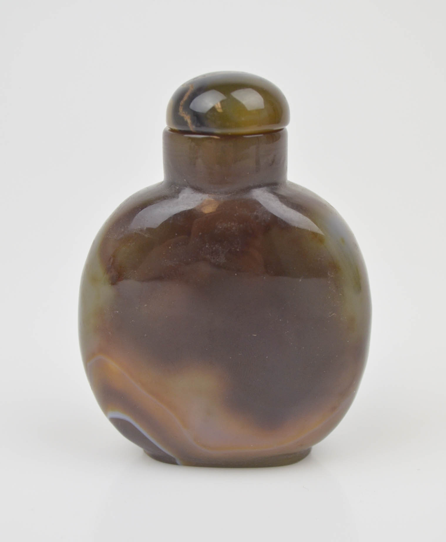 Three Polished Stone Chinese Snuff Bottles
