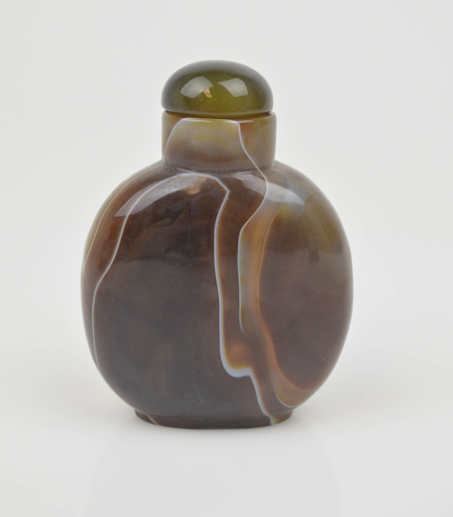 Three Polished Stone Chinese Snuff Bottles