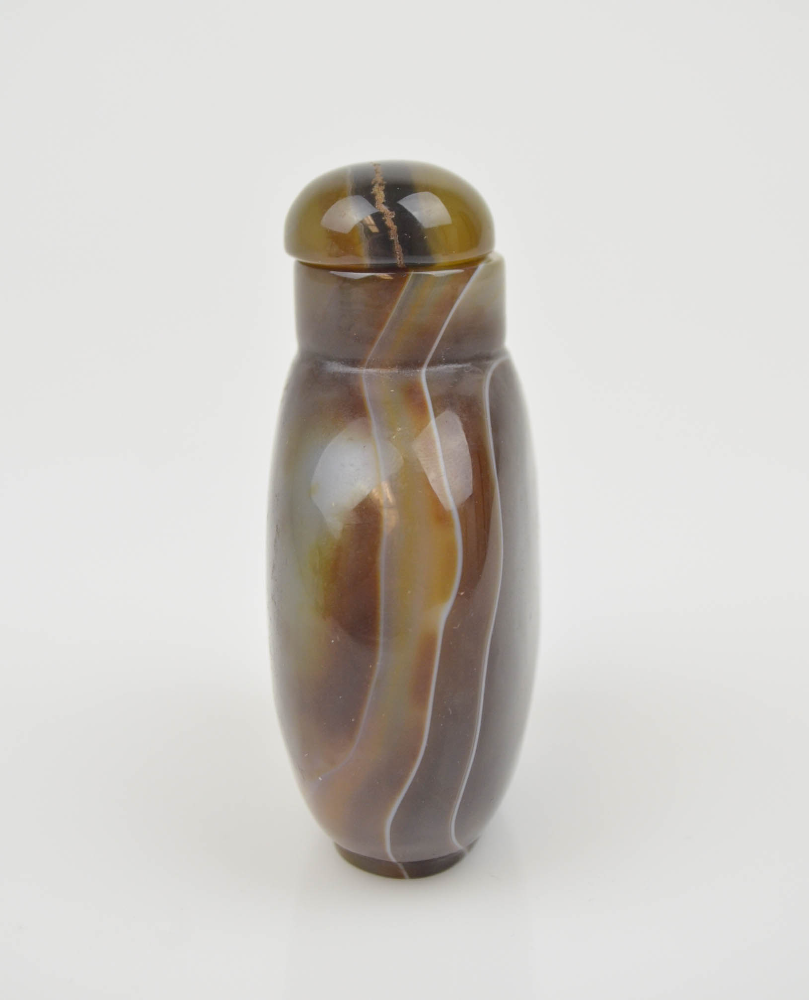 Three Polished Stone Chinese Snuff Bottles