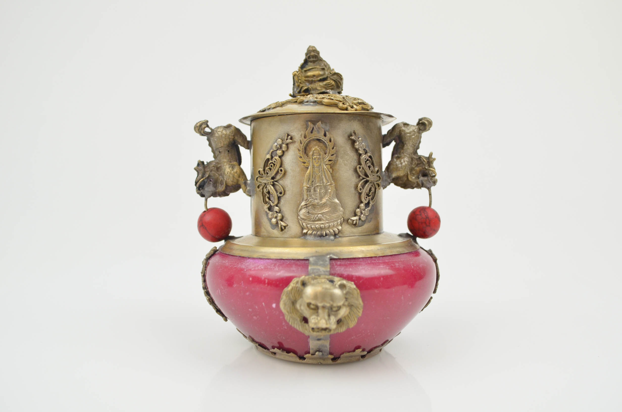 Collection of Chinese Red Stone Decor Pieces