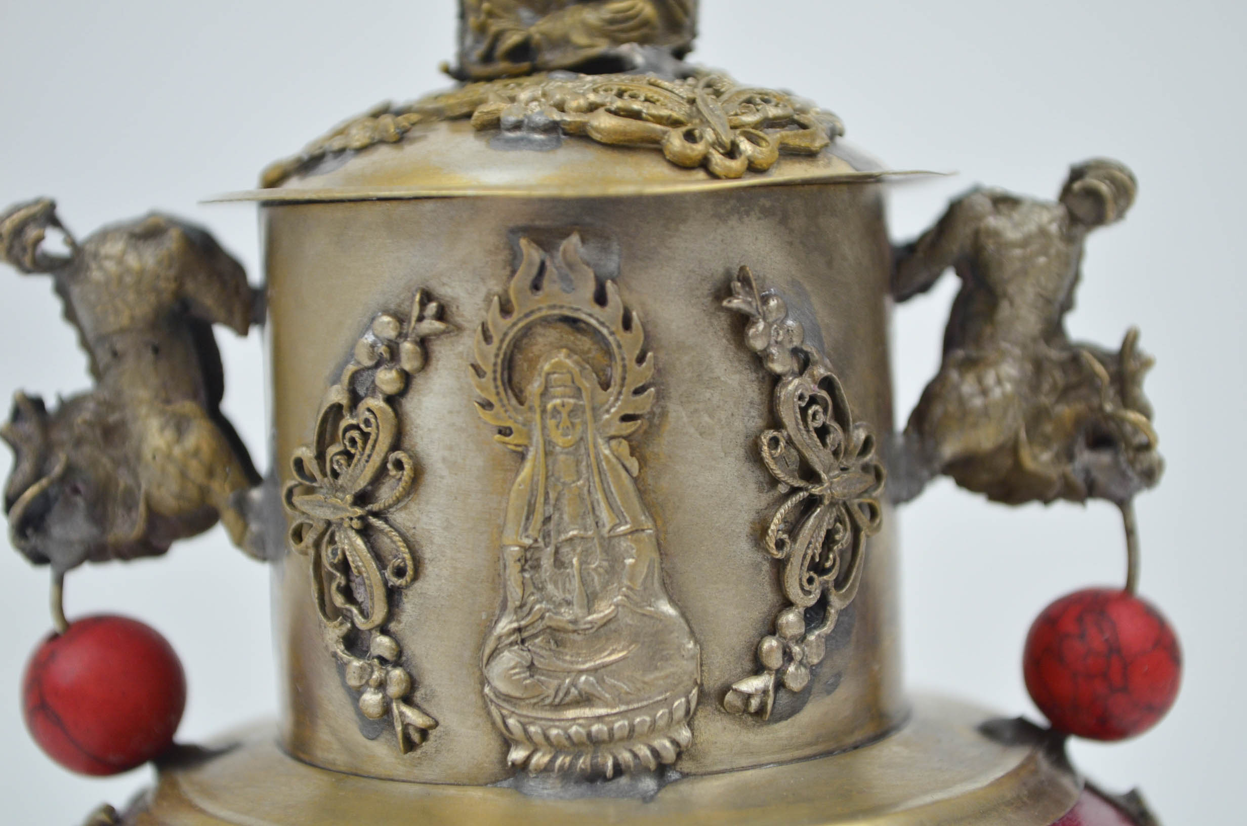 Collection of Chinese Red Stone Decor Pieces