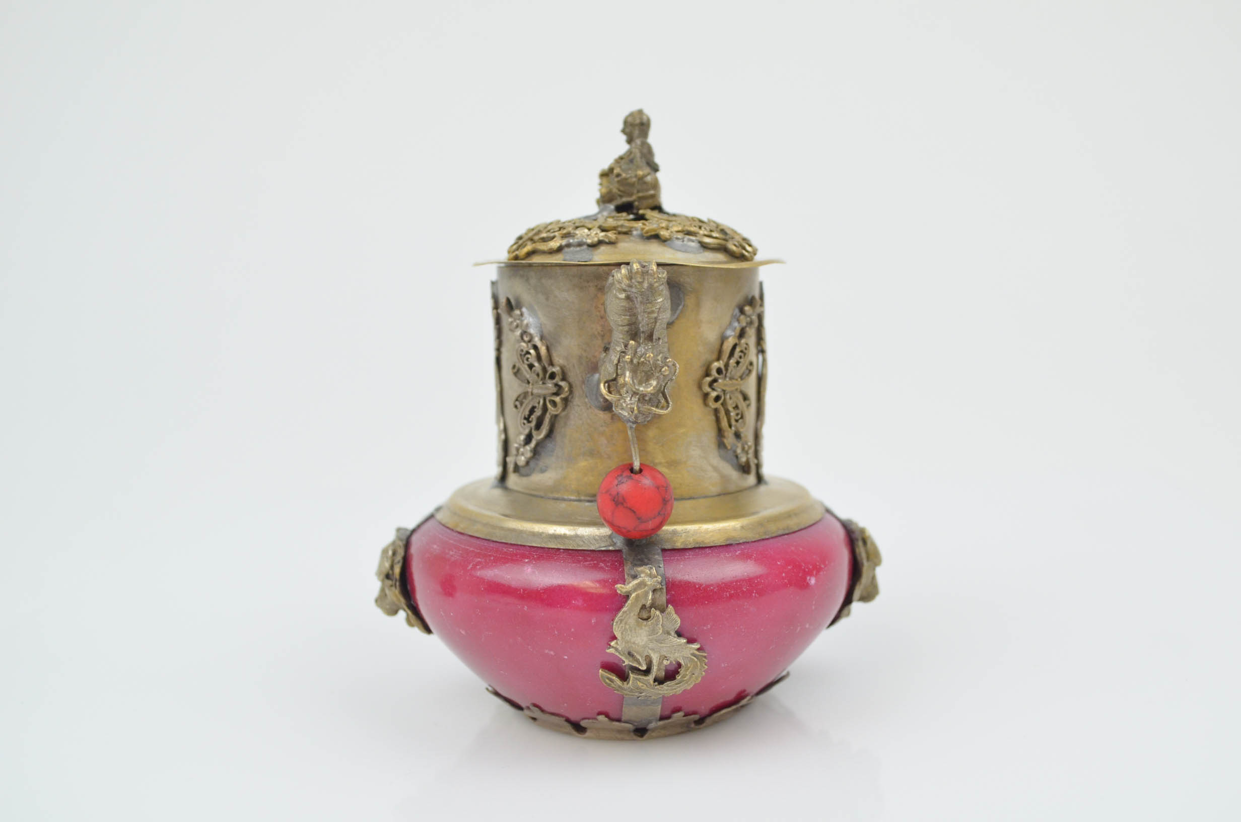 Collection of Chinese Red Stone Decor Pieces