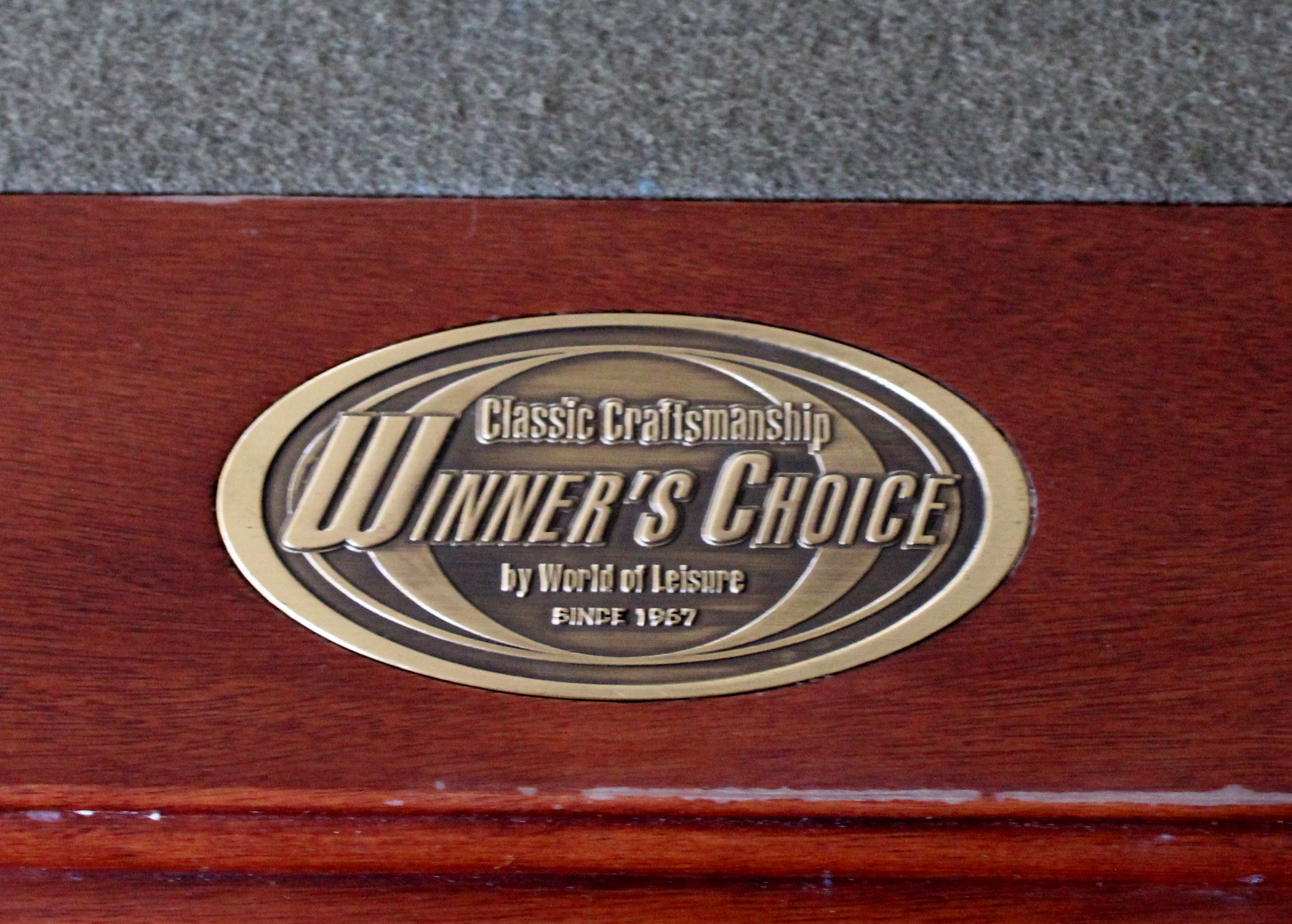 World of Leisure Billiards Table and Accessories