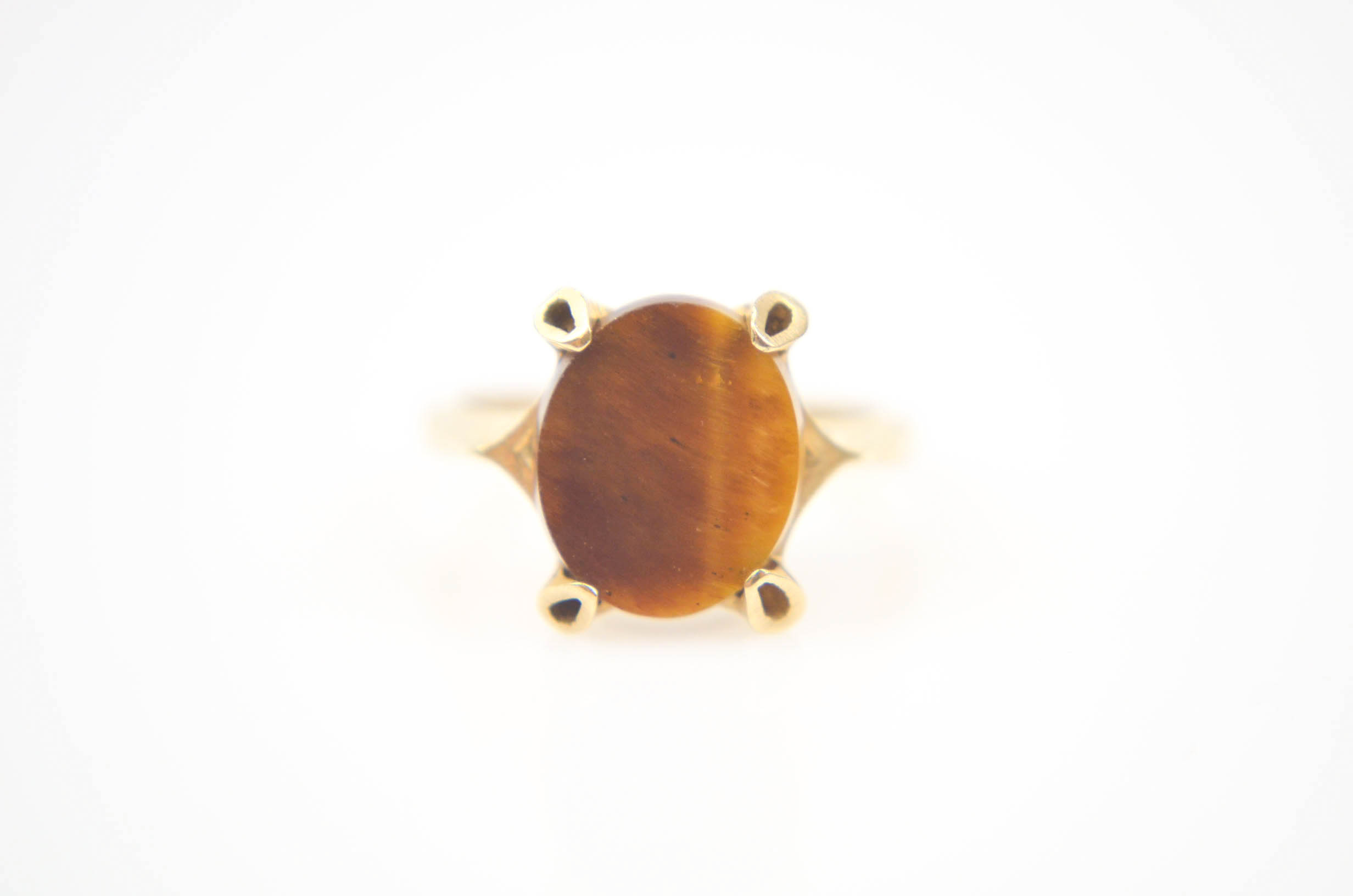 10K Yellow Gold Tiger's Eye Ring