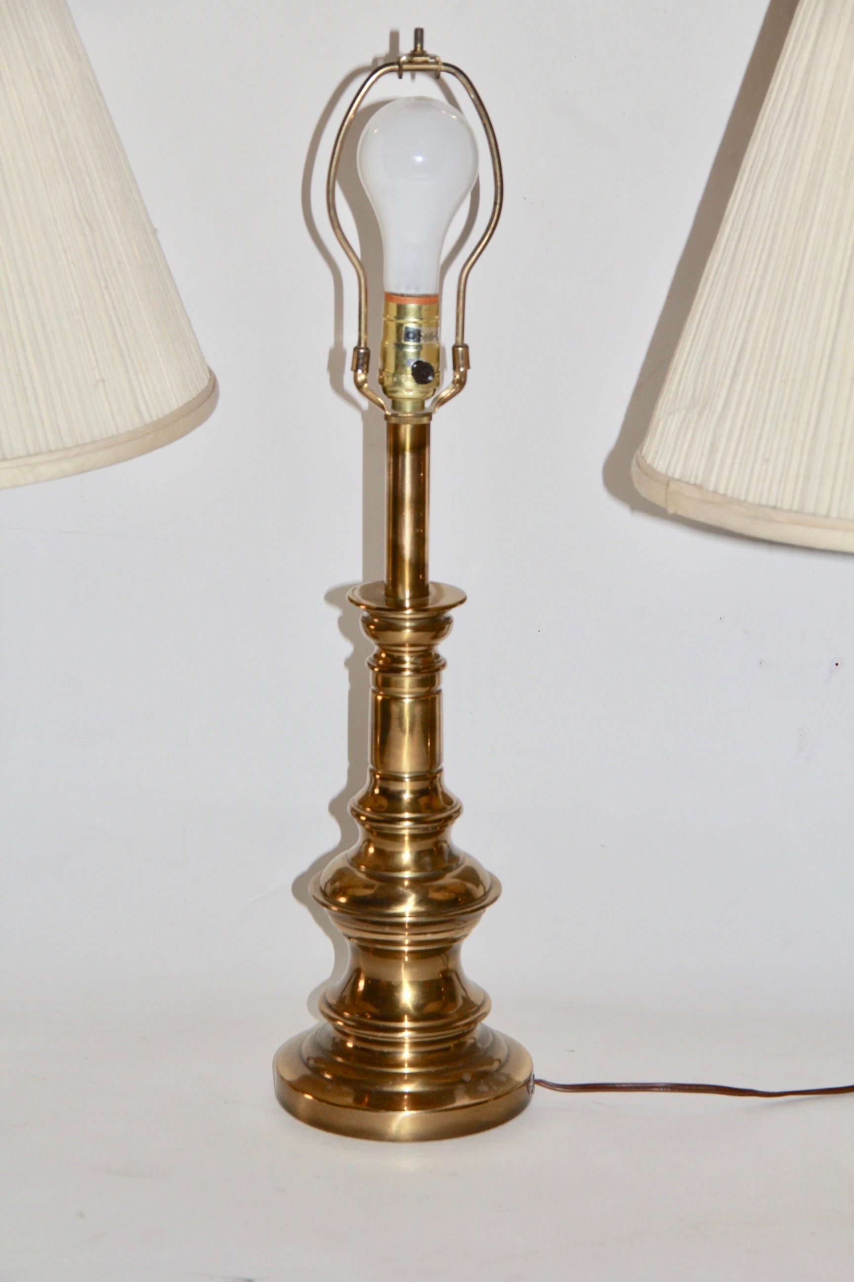 Three Brass Table Lamps
