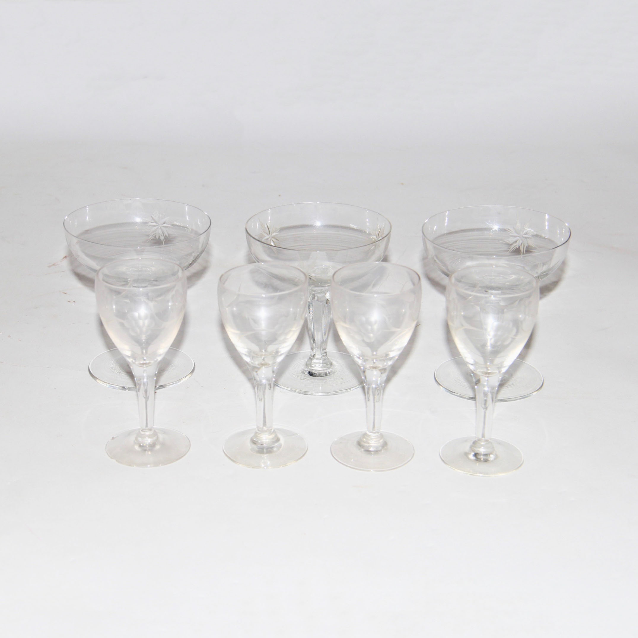 Crystal Cordial and Sherbet Glasses