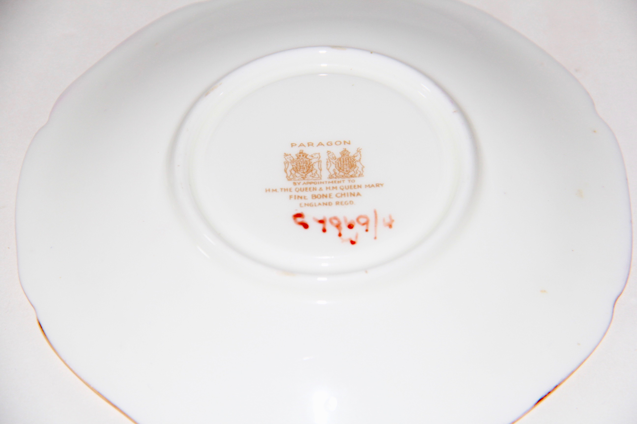 Porcelain Teacups and Saucers Including Paragon