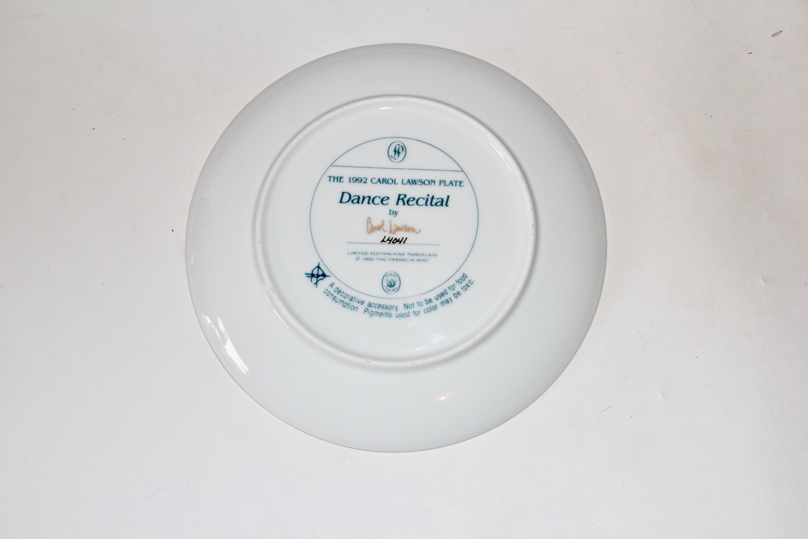 Franklin Mint Carol Lawson Decorative Plates