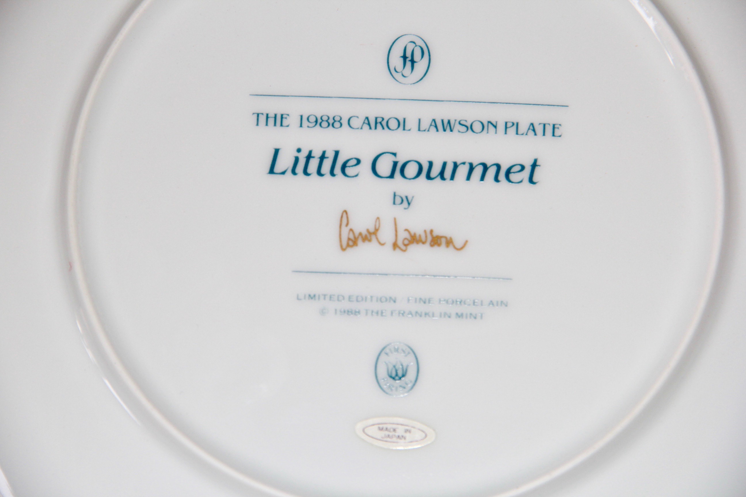 Franklin Mint Carol Lawson Decorative Plates