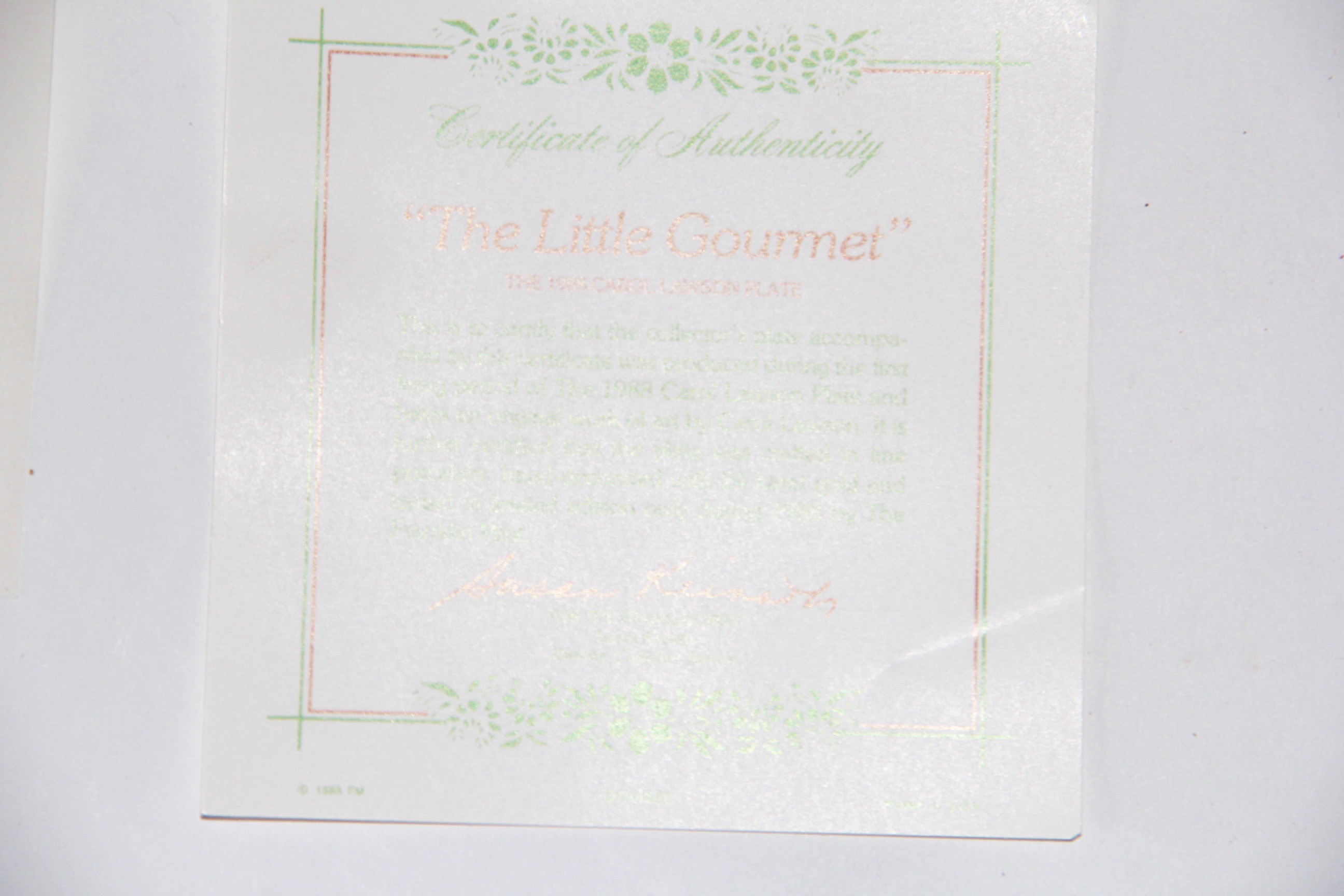 Franklin Mint Carol Lawson Decorative Plates