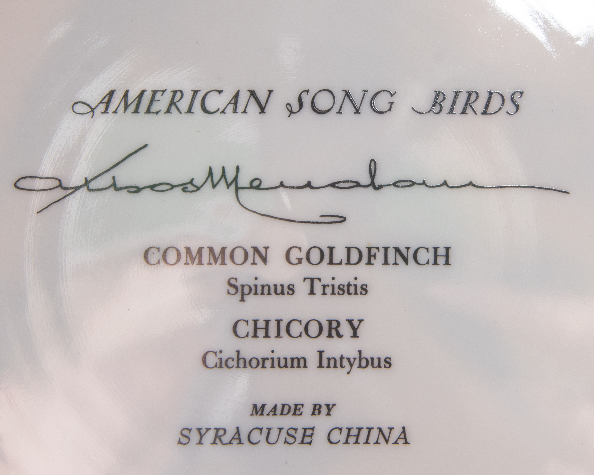 Syracuse China "American Song Birds" Plates
