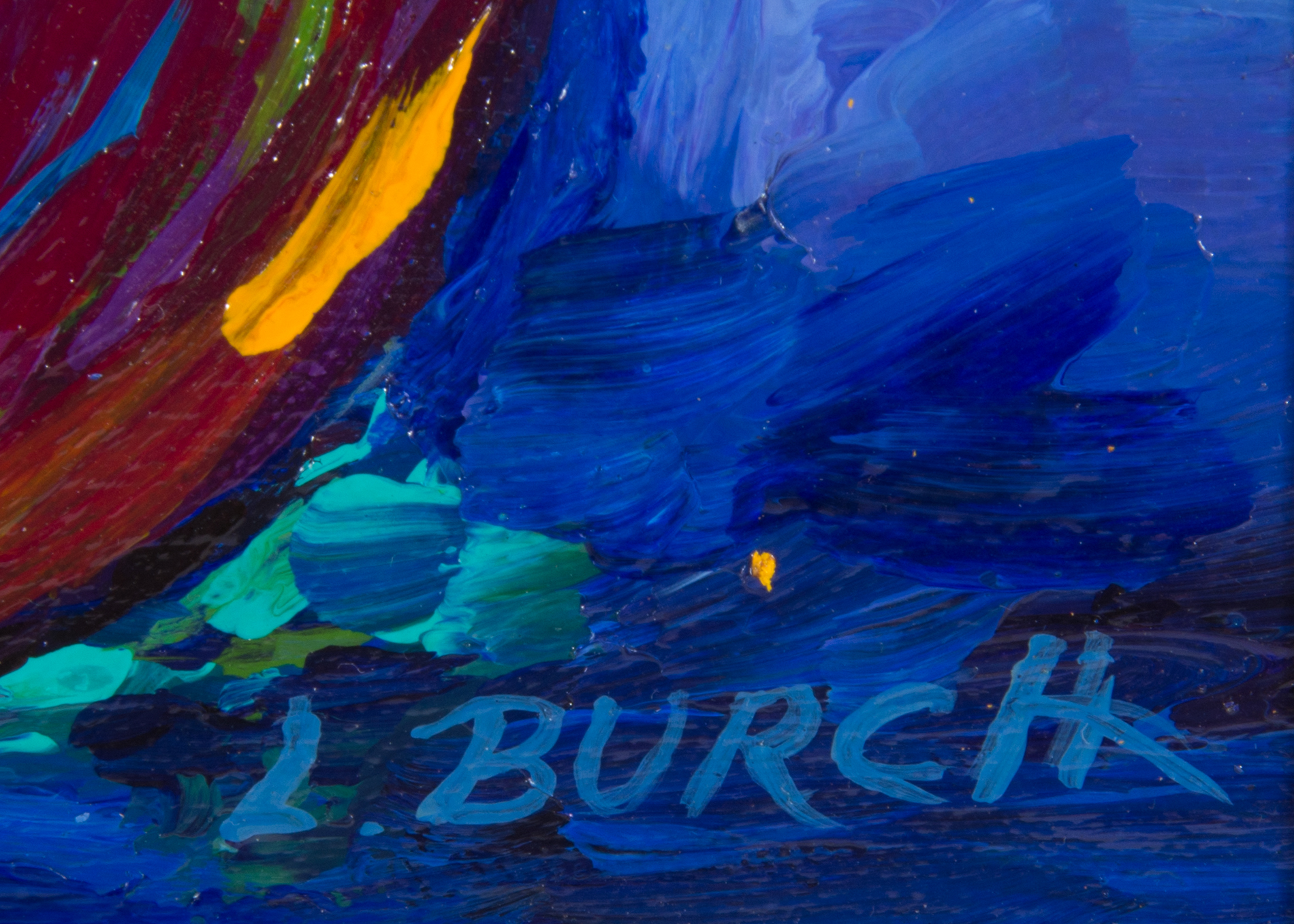 L. Burch Framed Oil on Canvas Fruit Paintings