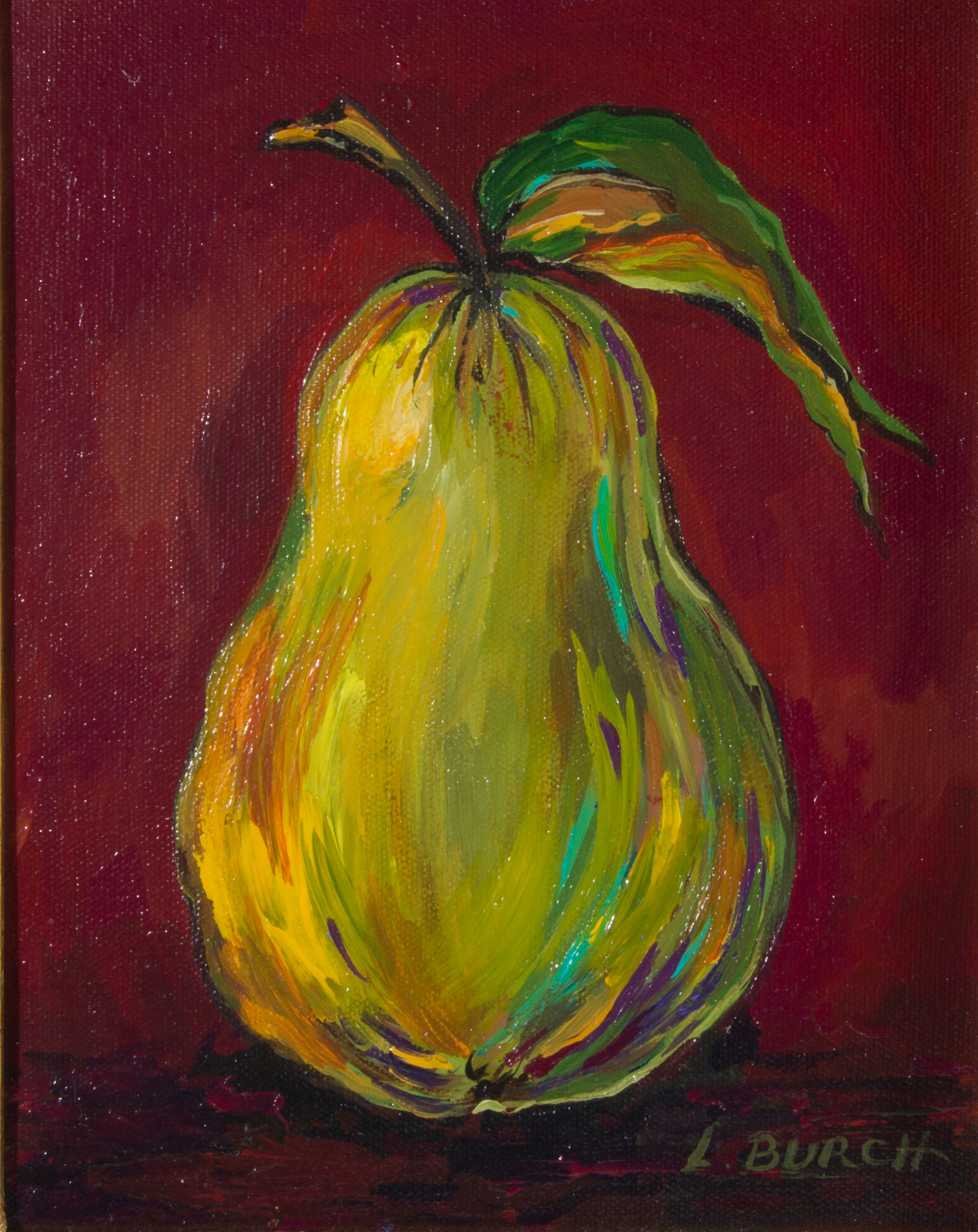 L. Burch Framed Oil on Canvas Fruit Paintings