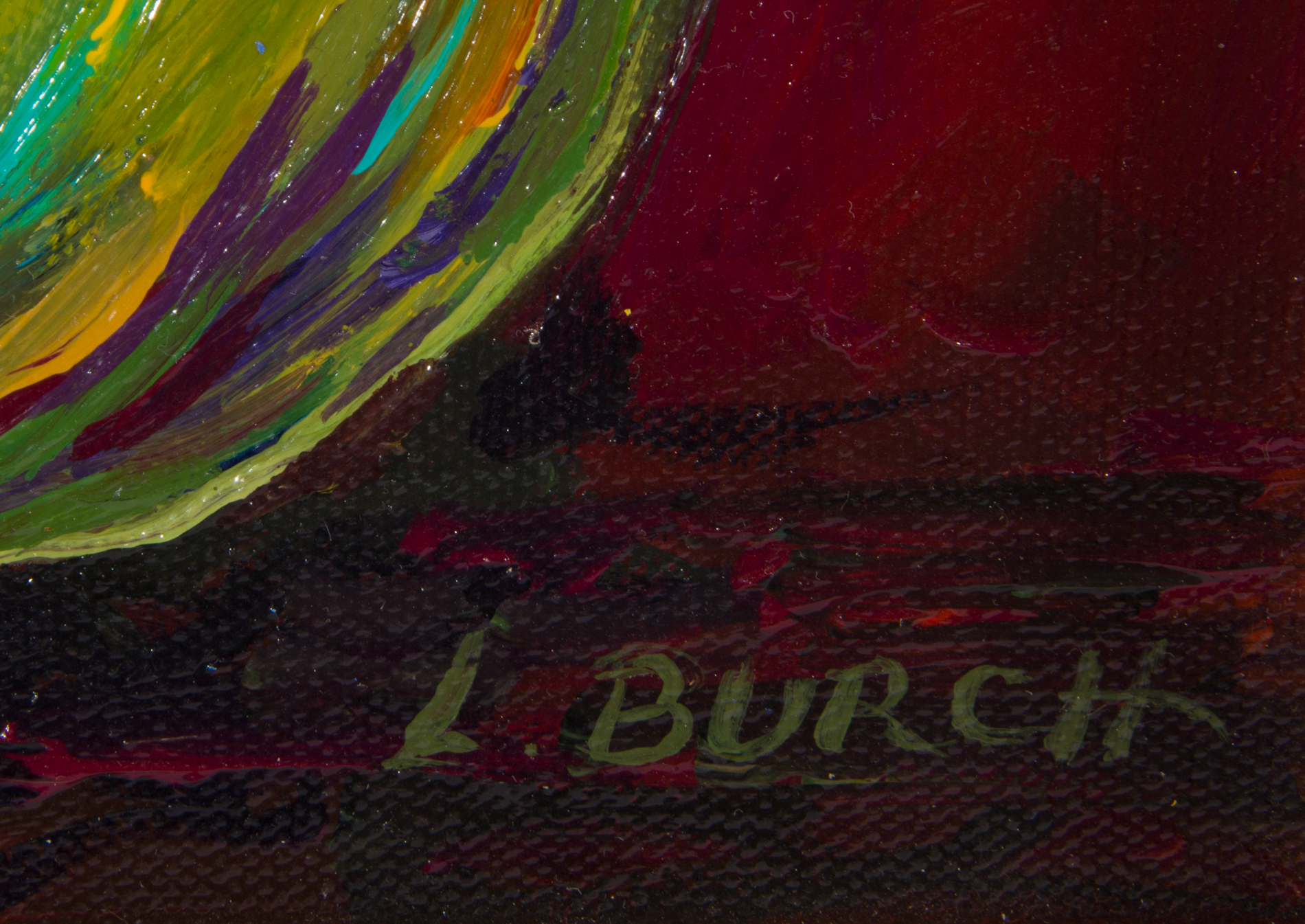 L. Burch Framed Oil on Canvas Fruit Paintings