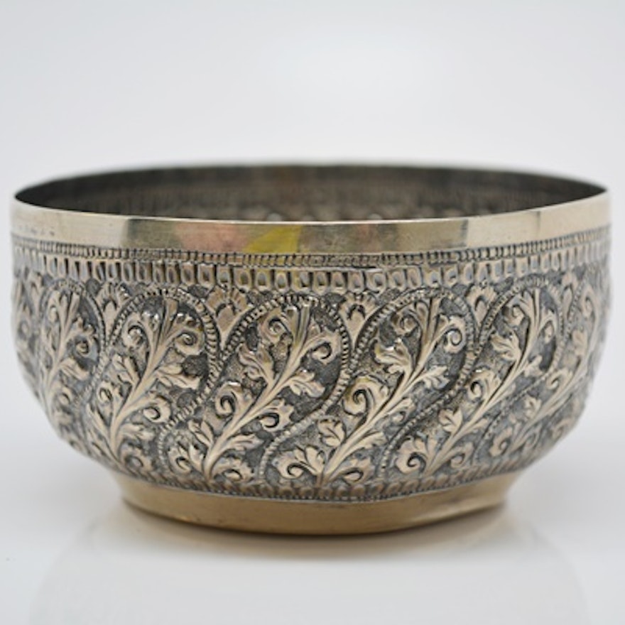 Vintage Indonesian 800 Silver Ceremonial Bowl