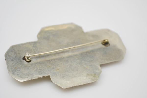 Vintage Native American Style Faux Turquoise Brooch