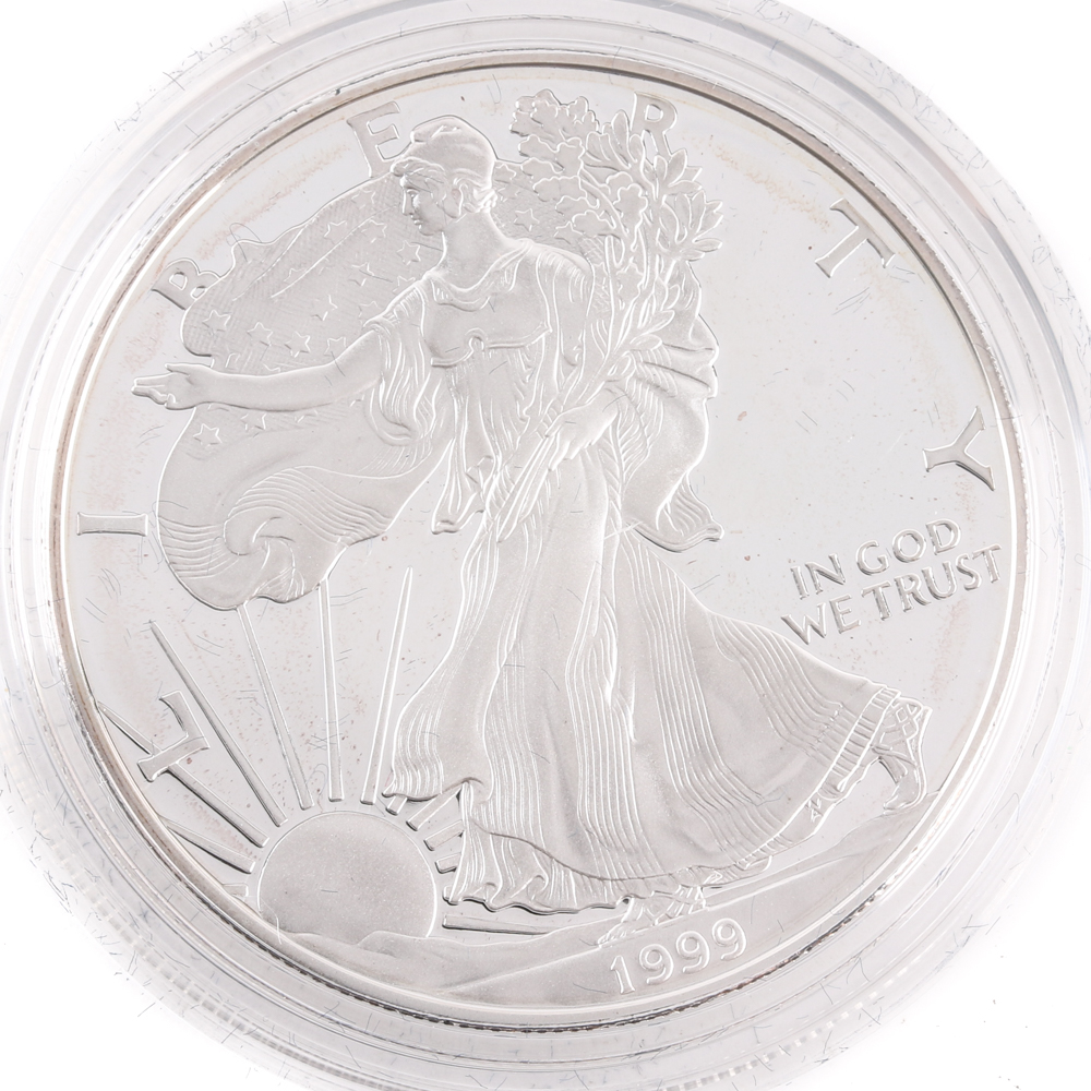 1999 Silver Proof American Eagle One Dollar Coin