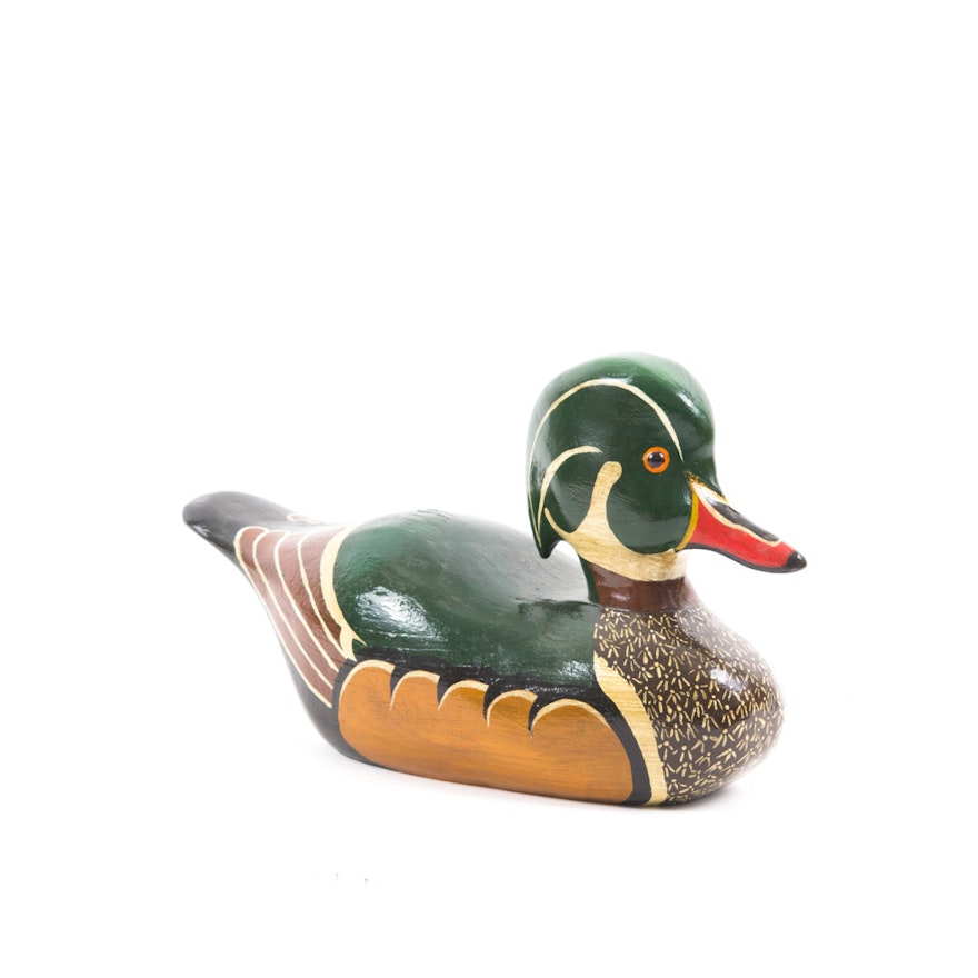 Chuck Schelor Handcrafted Wood Duck Decoy