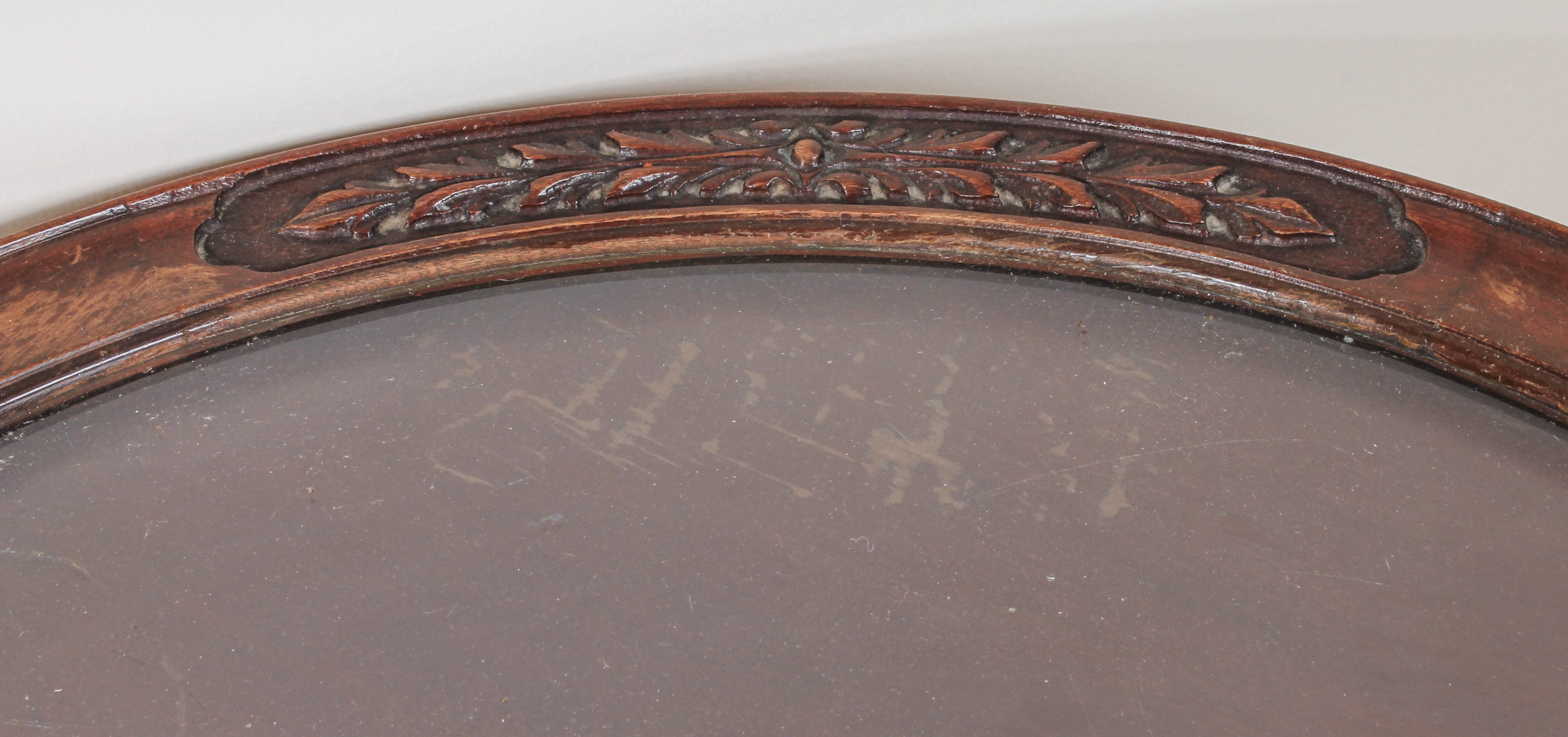 Carved Wood Coffee Table with Removable Glass Top