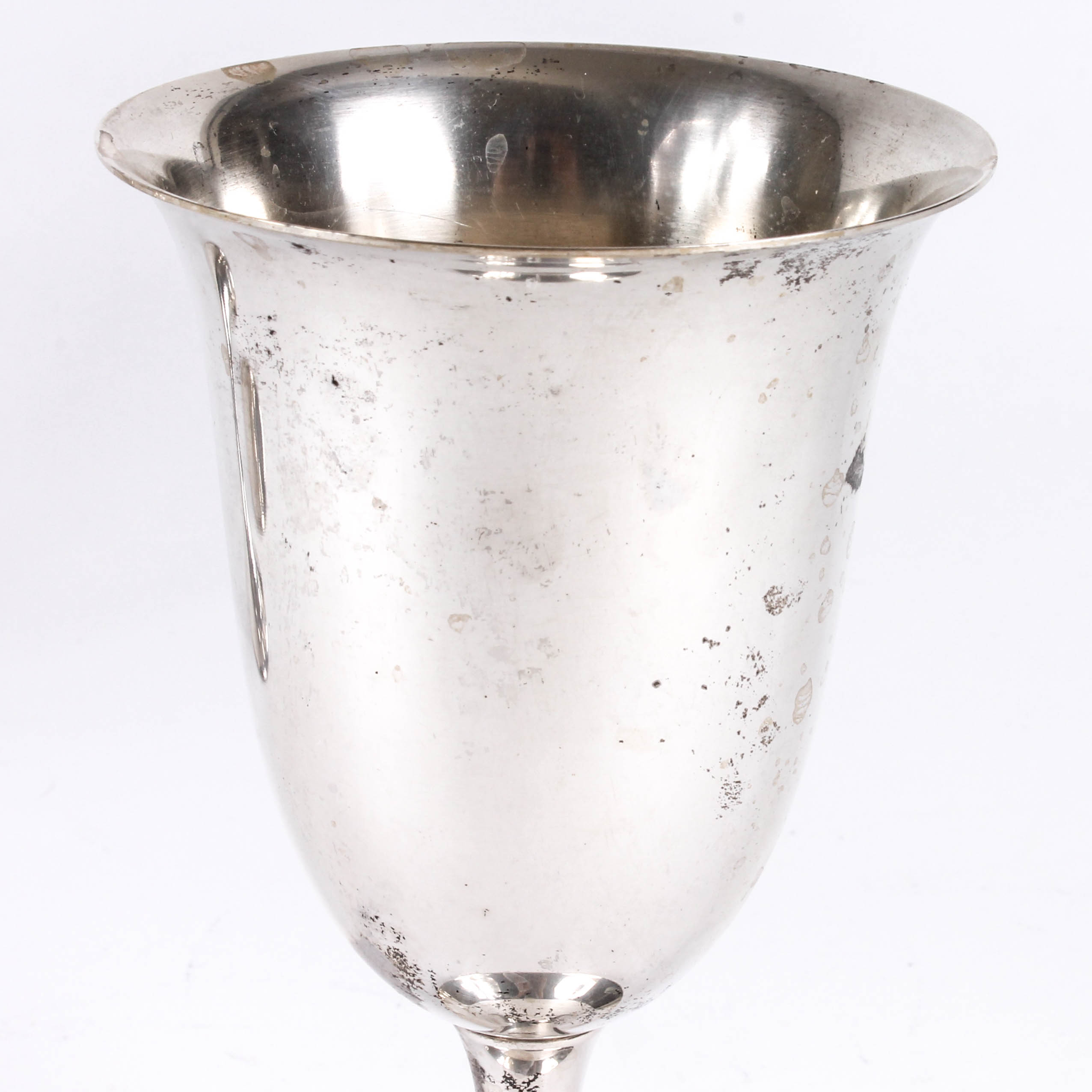 Eight Sterling Silver Goblets