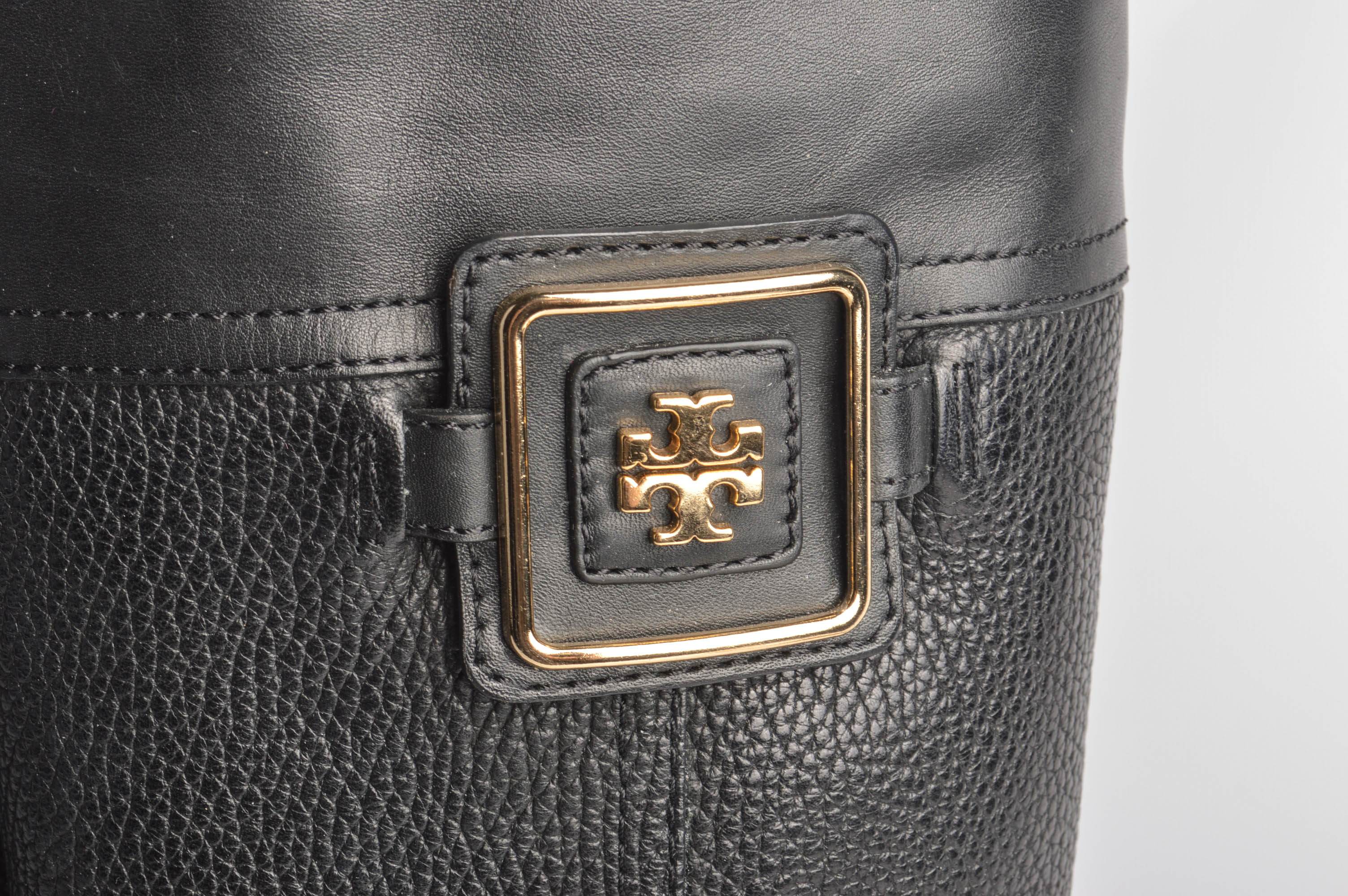 Tory Burch Black Leather Julian Riding Boots