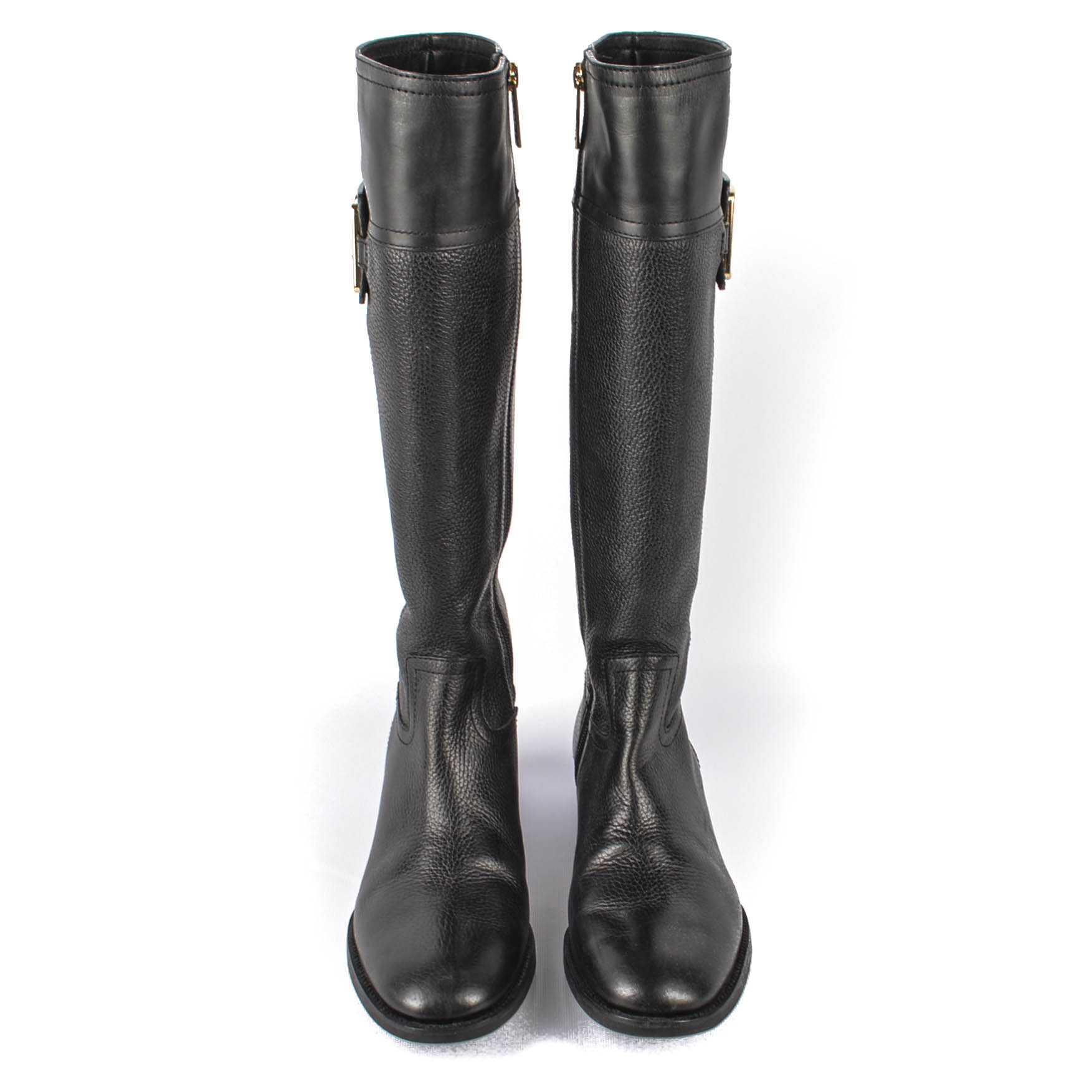 Tory Burch Black Leather Julian Riding Boots