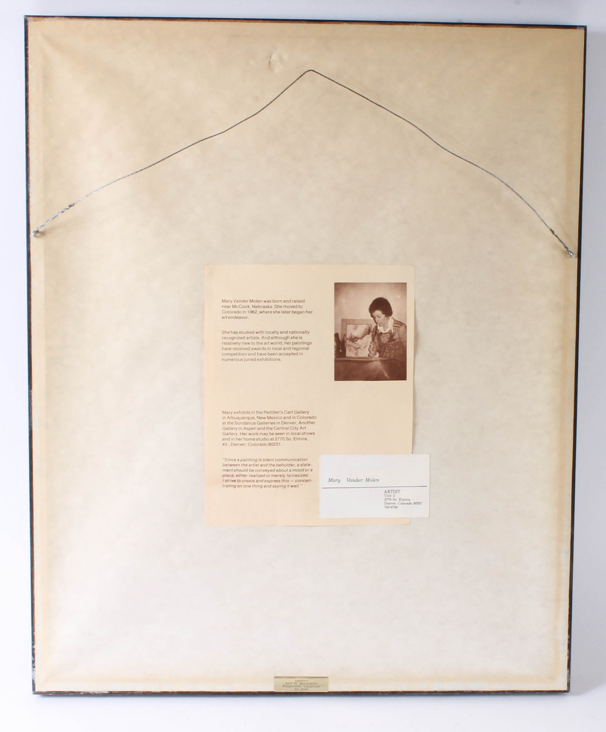 Mary Vander Molen Watercolor of a Tree