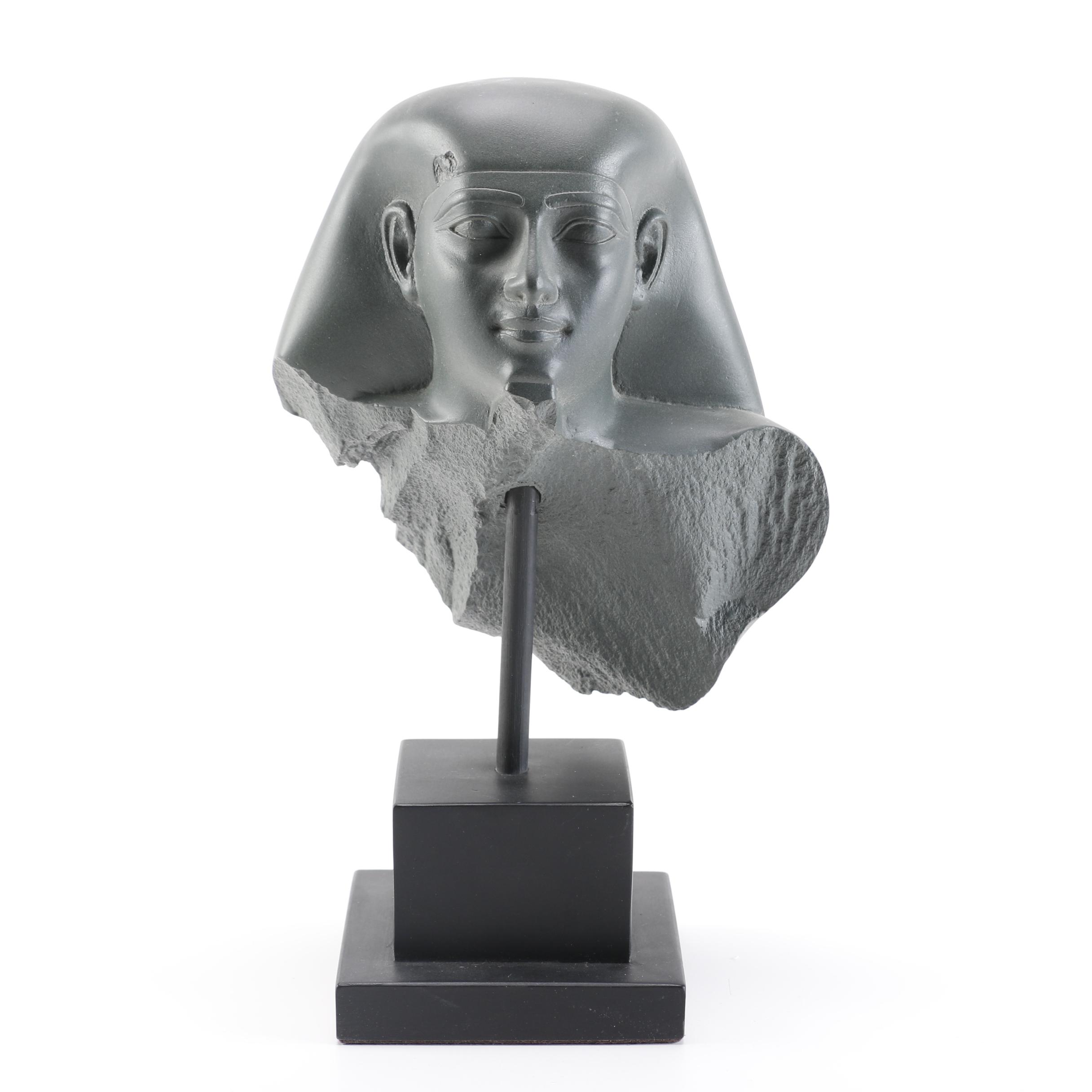 Reproduction Resin Pharaoh Sculpture