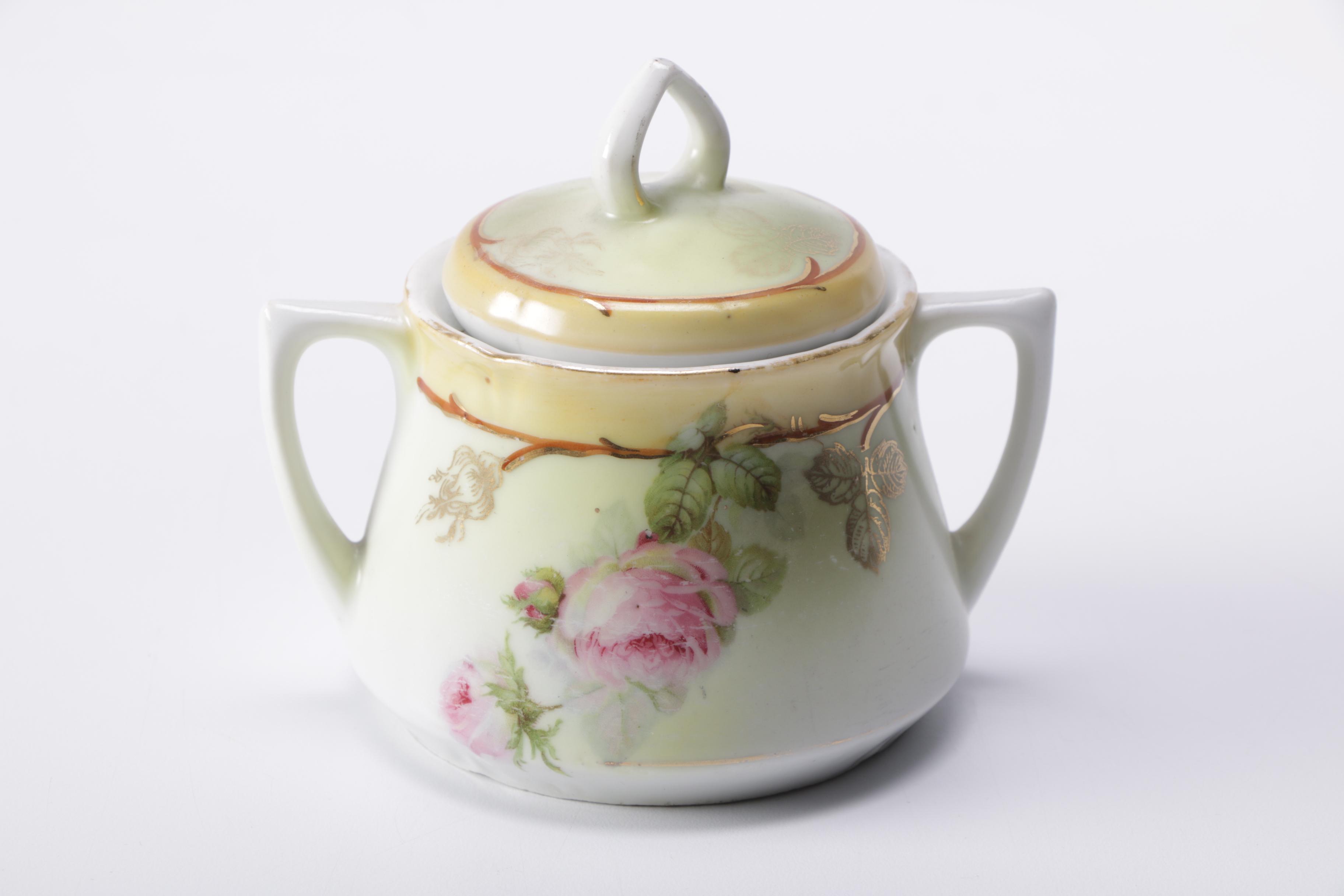 Hand Painted Creamer and Sugar Bowls Including Nippon