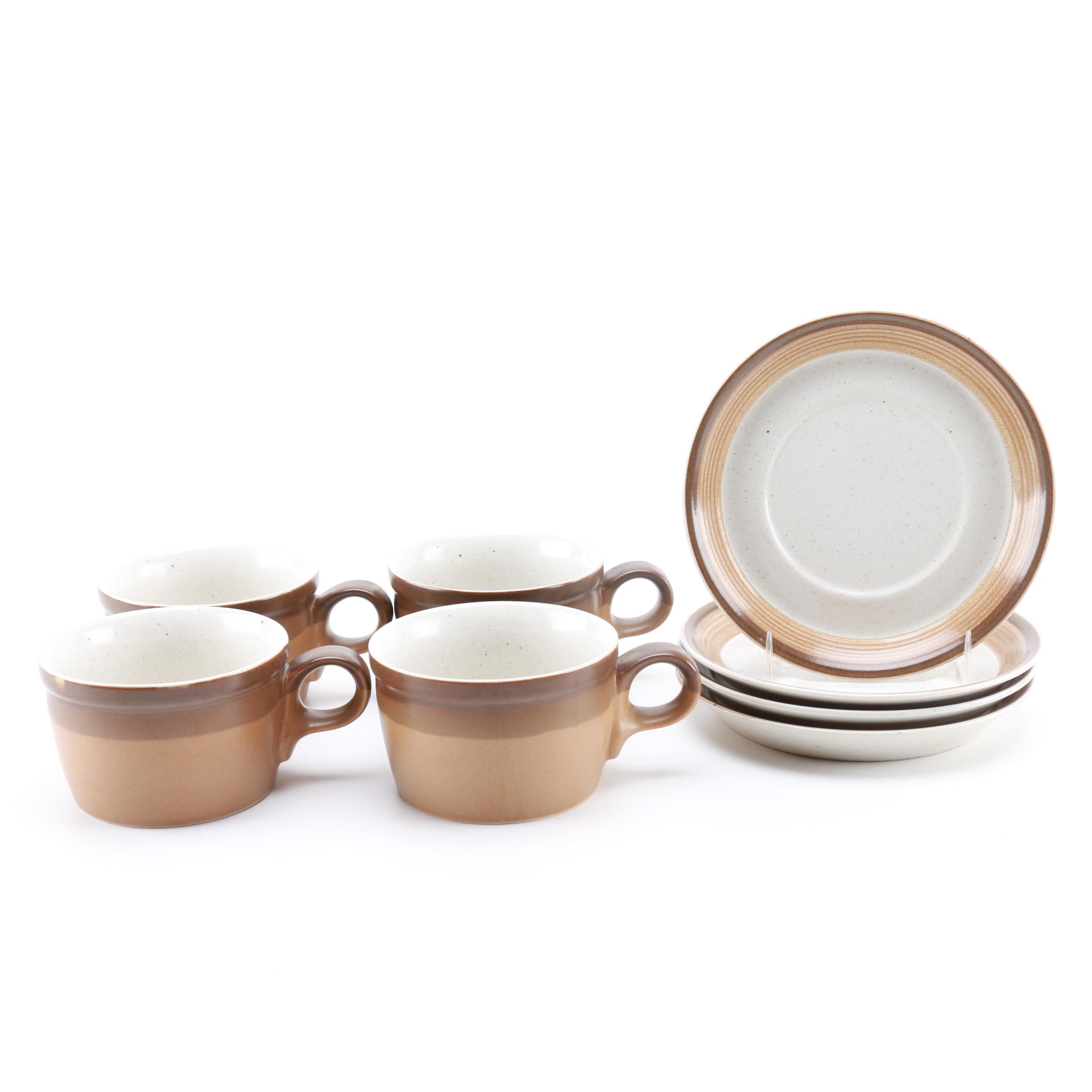 Mikasa "Buckskin" Tea Cups and Saucers