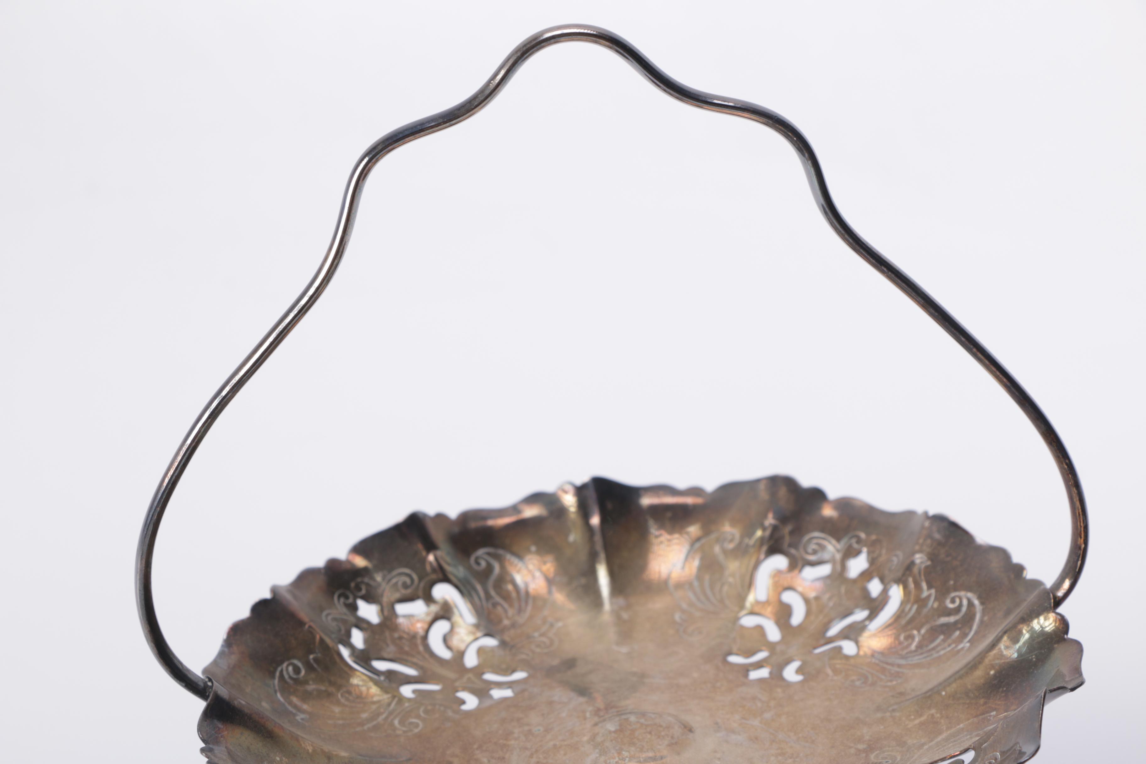 German Silver Plate Crush Tray and Brush With Assorted Silver Plate