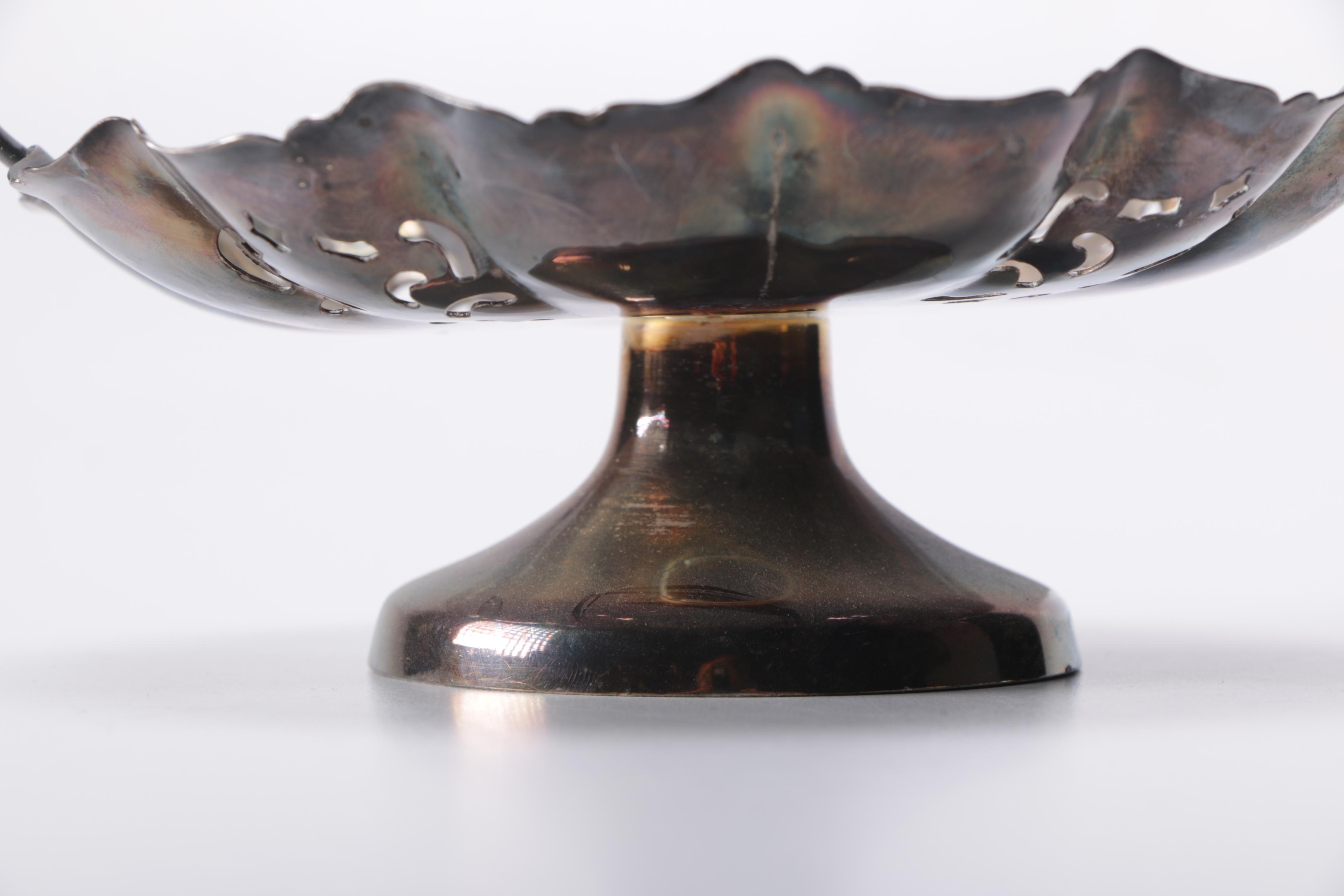 German Silver Plate Crush Tray and Brush With Assorted Silver Plate