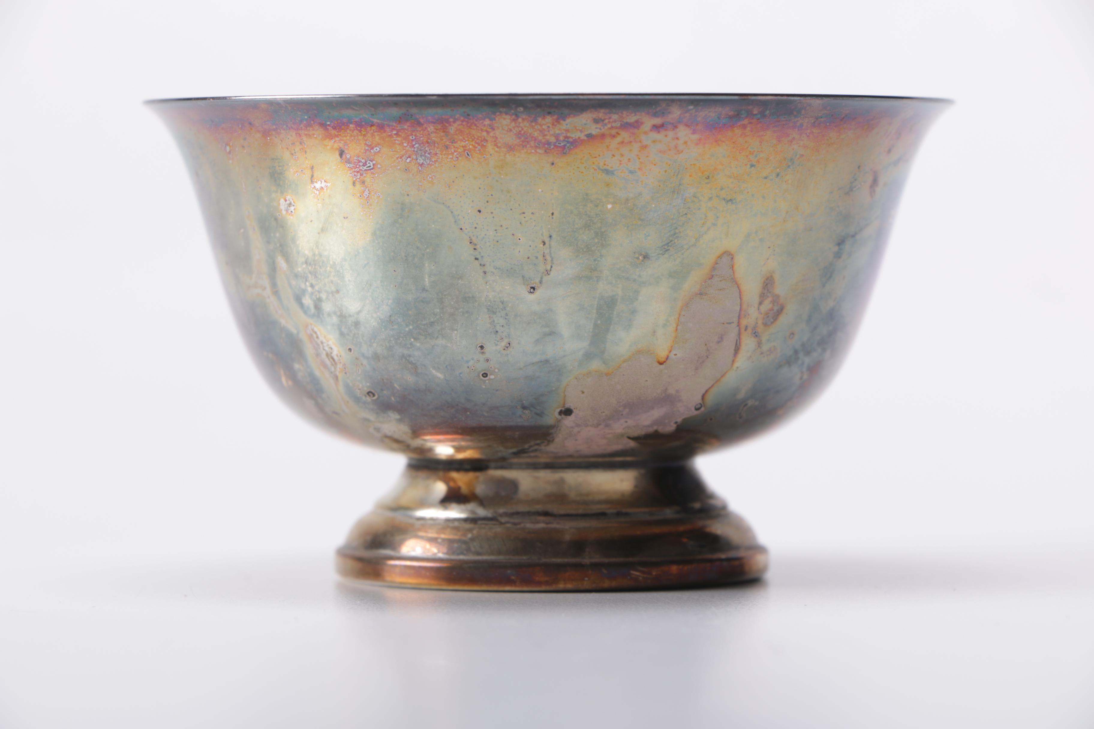 German Silver Plate Crush Tray and Brush With Assorted Silver Plate