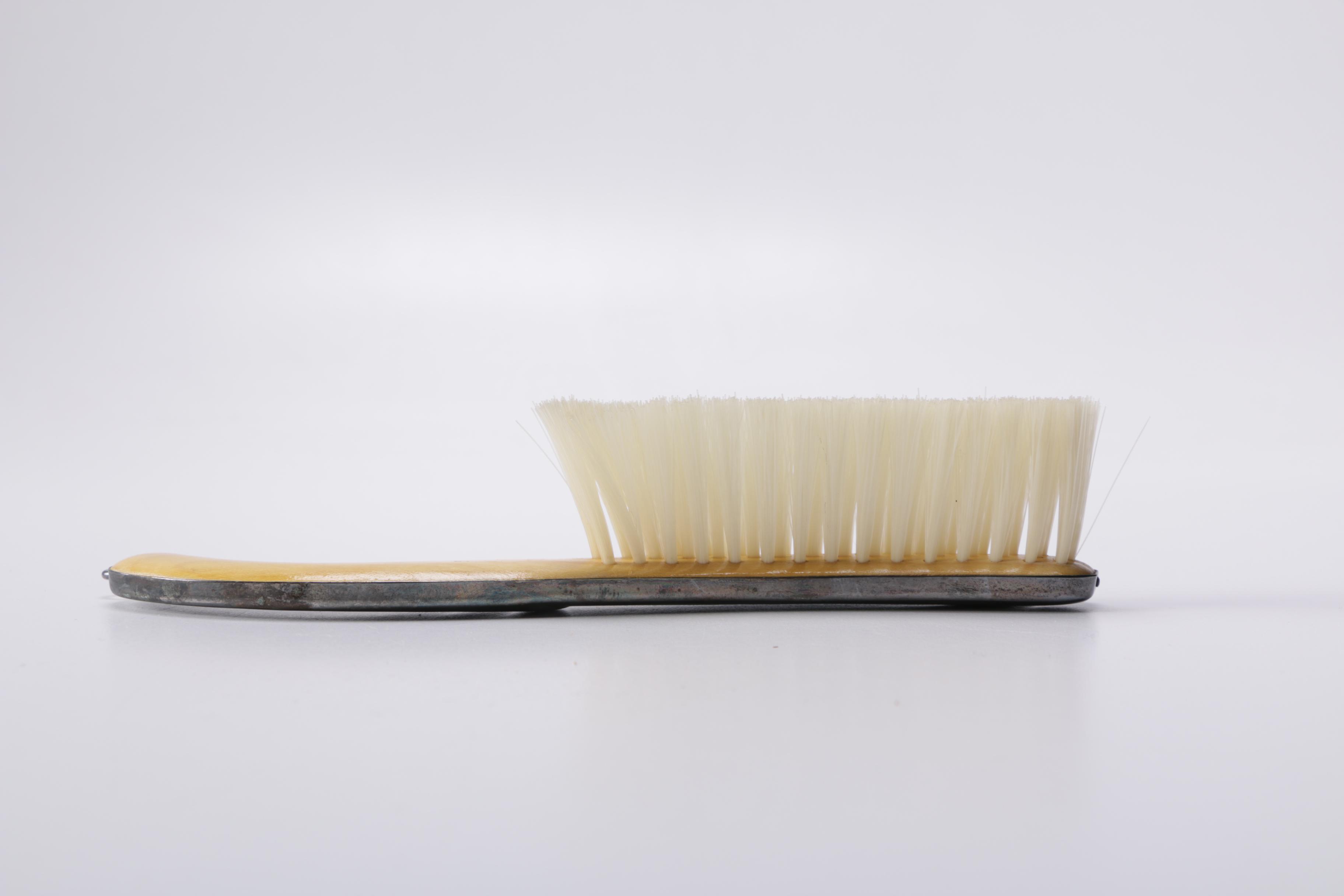 German Silver Plate Crush Tray and Brush With Assorted Silver Plate