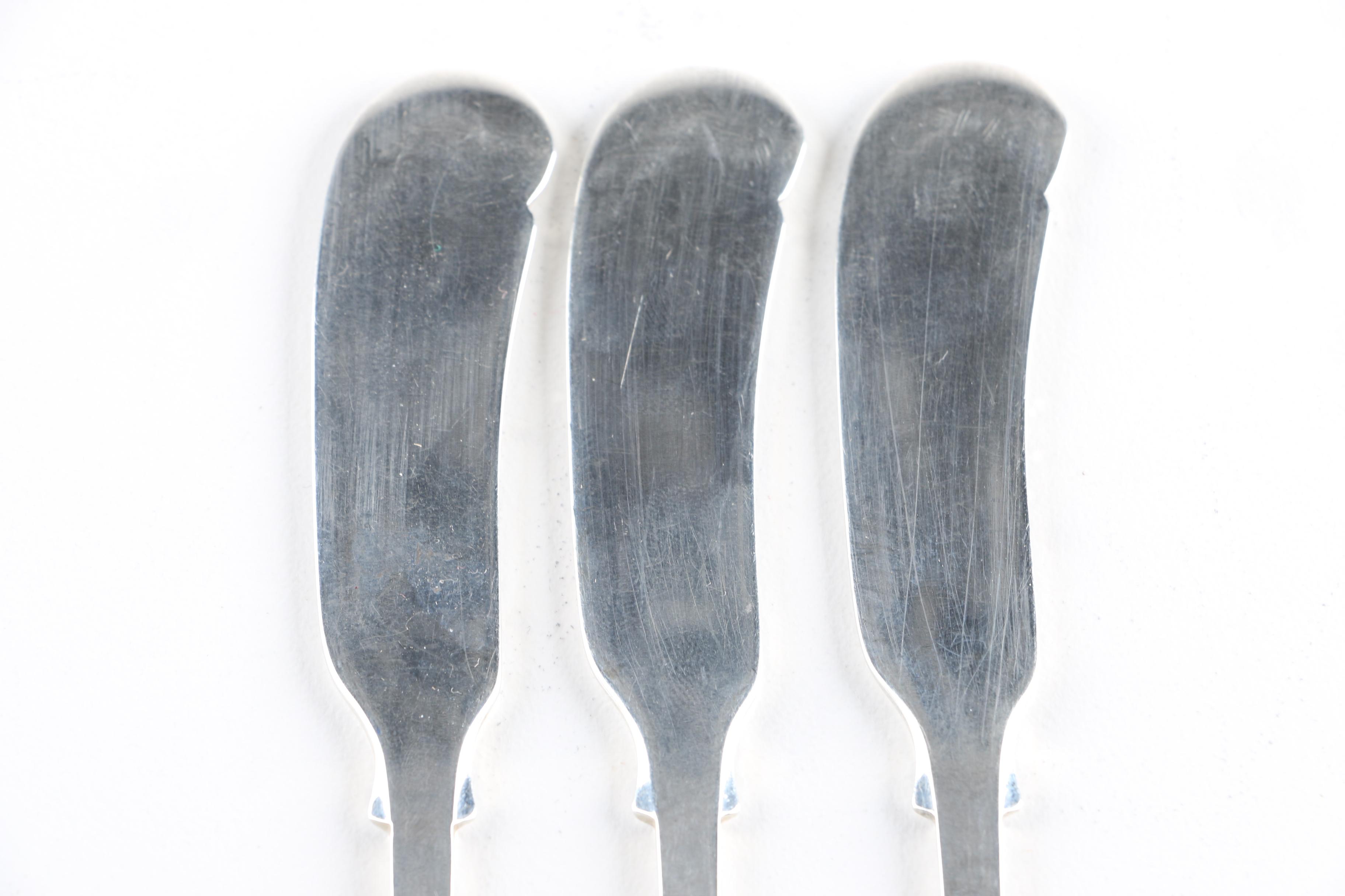 Gorham and International Silver Sterling Silver Butter Knives