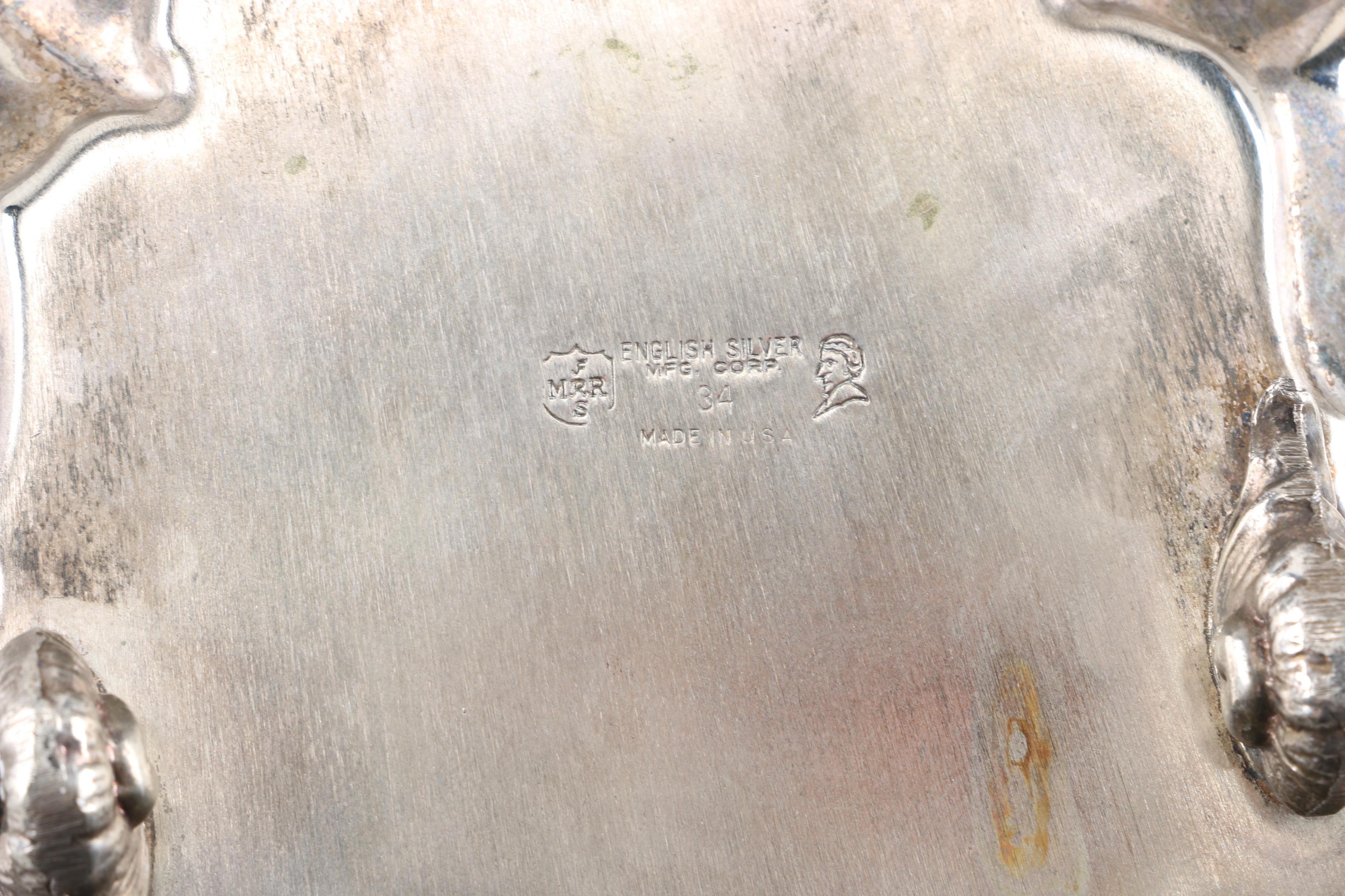 W. S. Blackinton Tray and Assorted Silver Plate Servingware