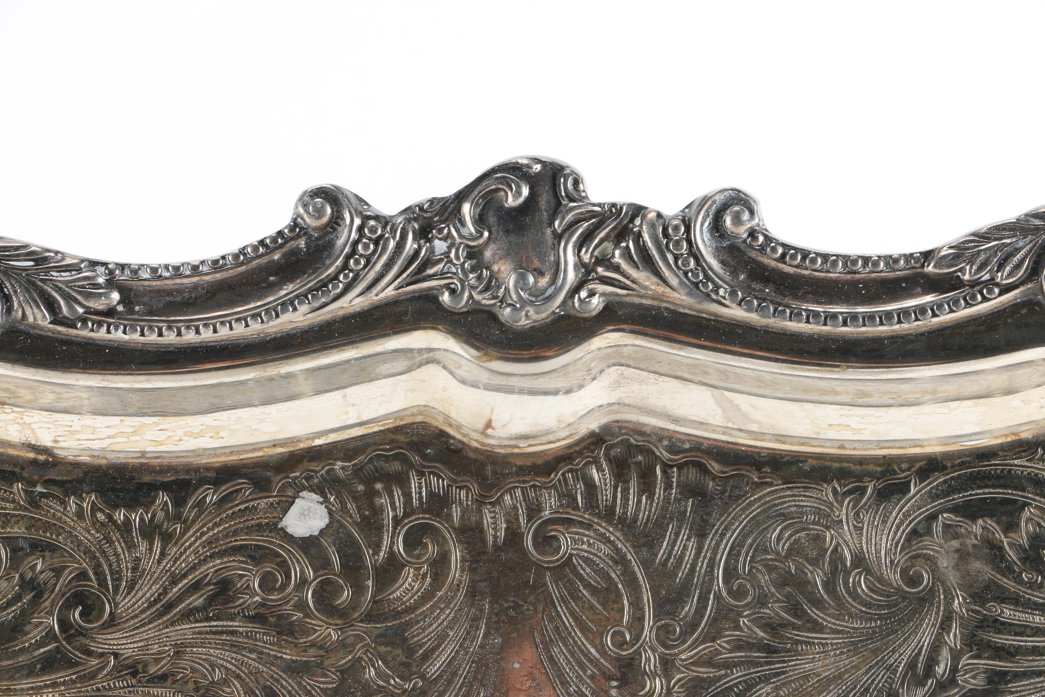 W. S. Blackinton Tray and Assorted Silver Plate Servingware