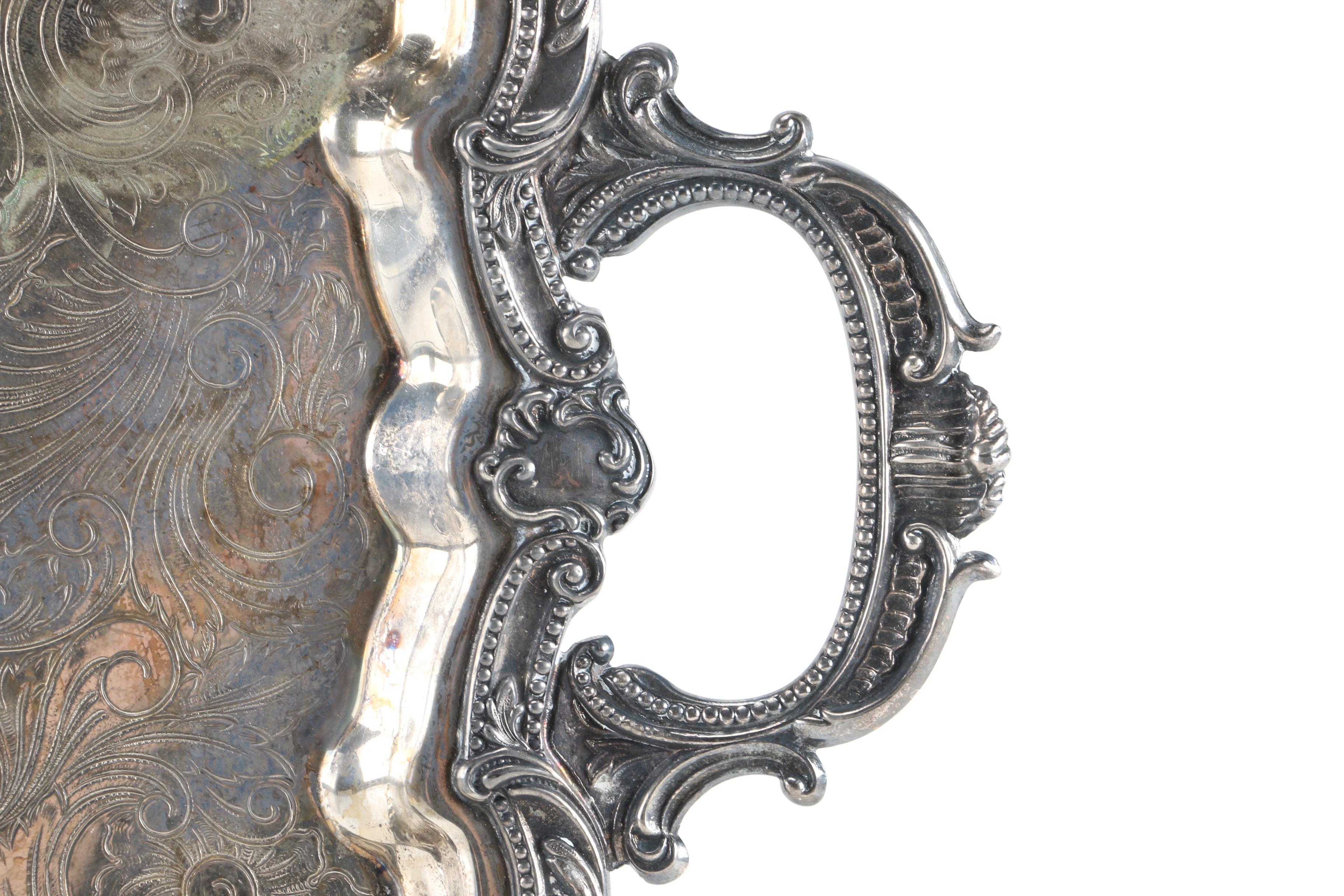 W. S. Blackinton Tray and Assorted Silver Plate Servingware