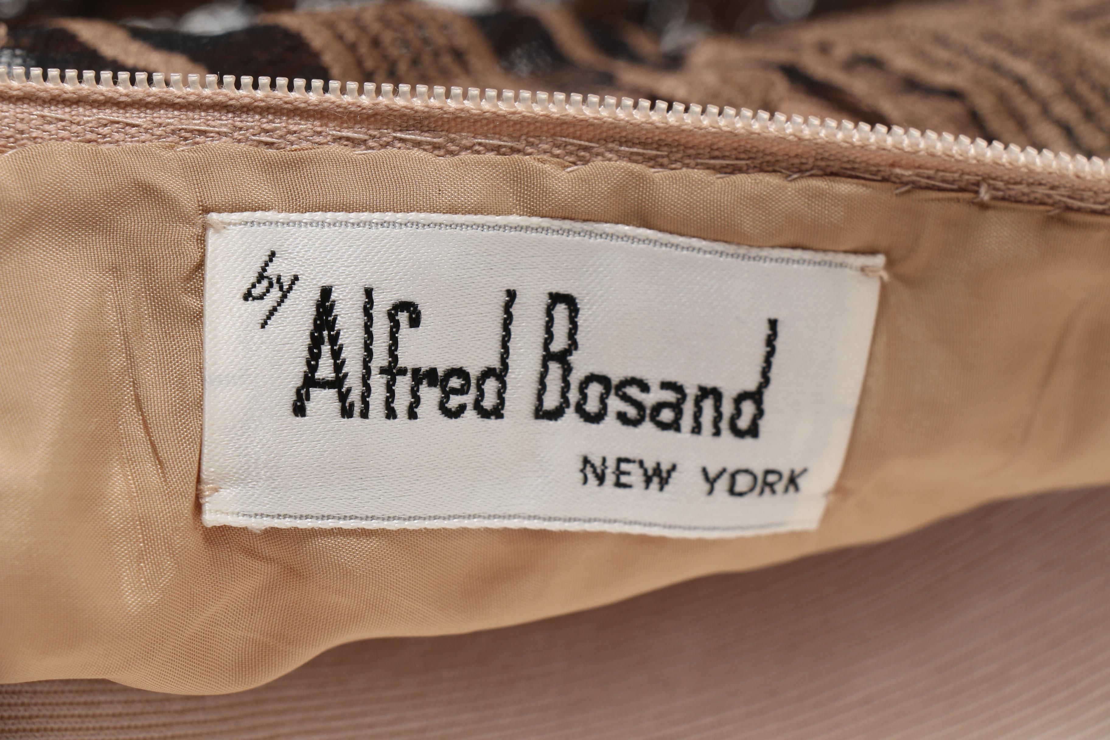 Vintage Couture Alfred Bosand Bronze Evening Gown