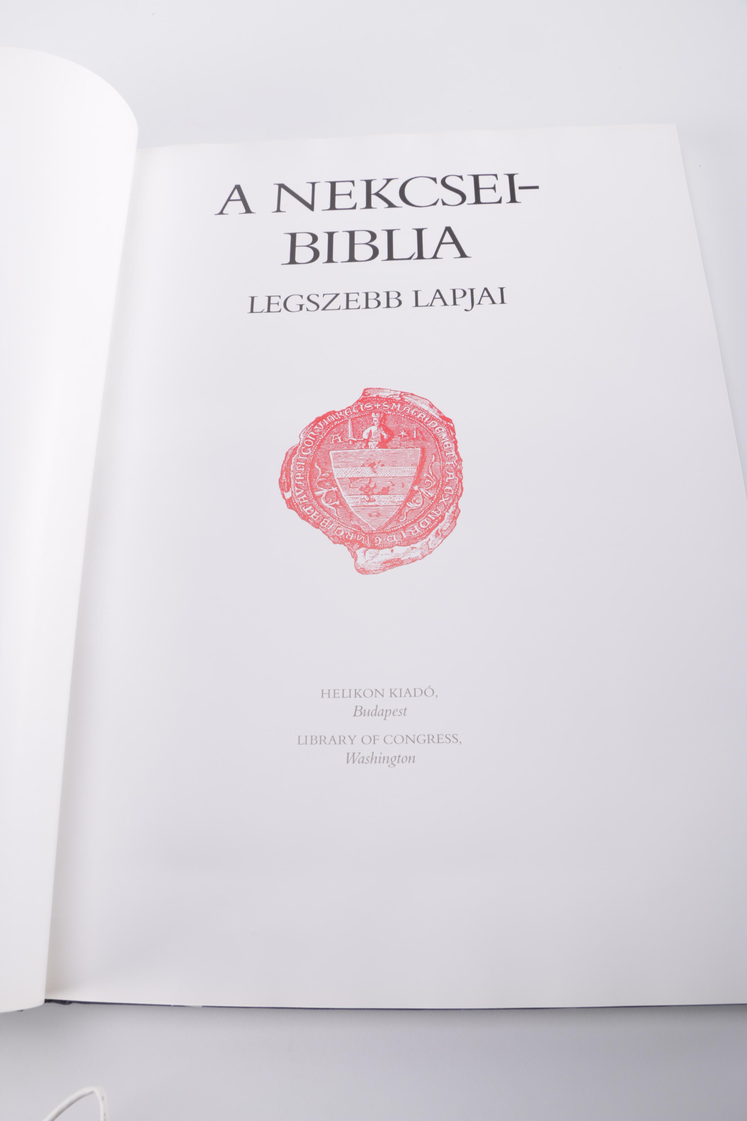 Reproduction Nekcsei Bible