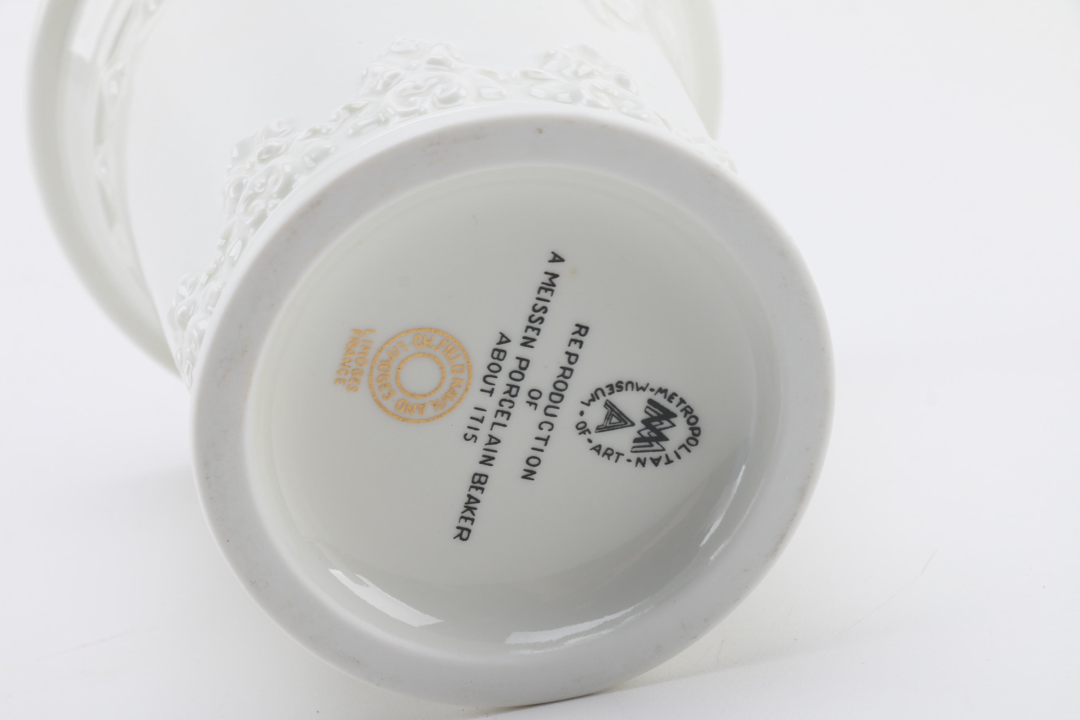 Haviland Limoges Reproduction of a Meissen Porcelain Beaker